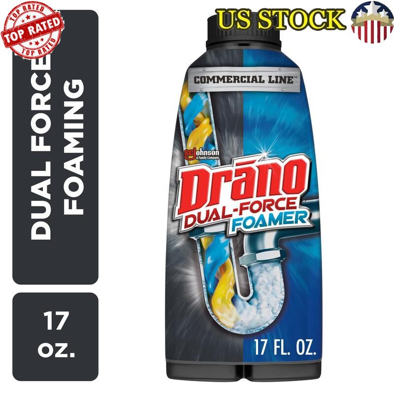 Foaming Drain Clog Remover Pipes Garbage Disposals Septic Safe 17 fl oz New