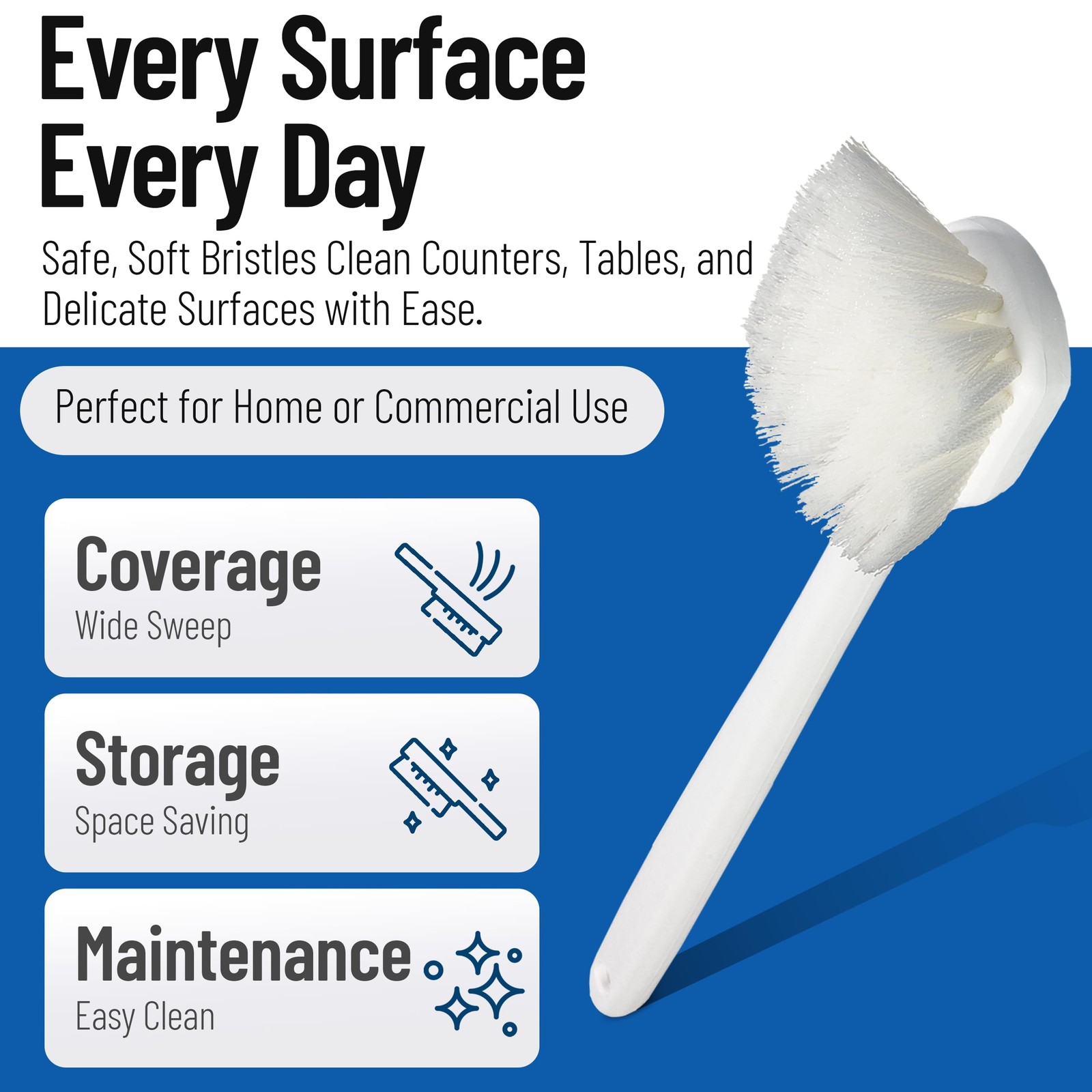 SPARTA Flo-Pac Utility Scrub Brush Dish Brush, Kitchen Brush with Plastic Han…