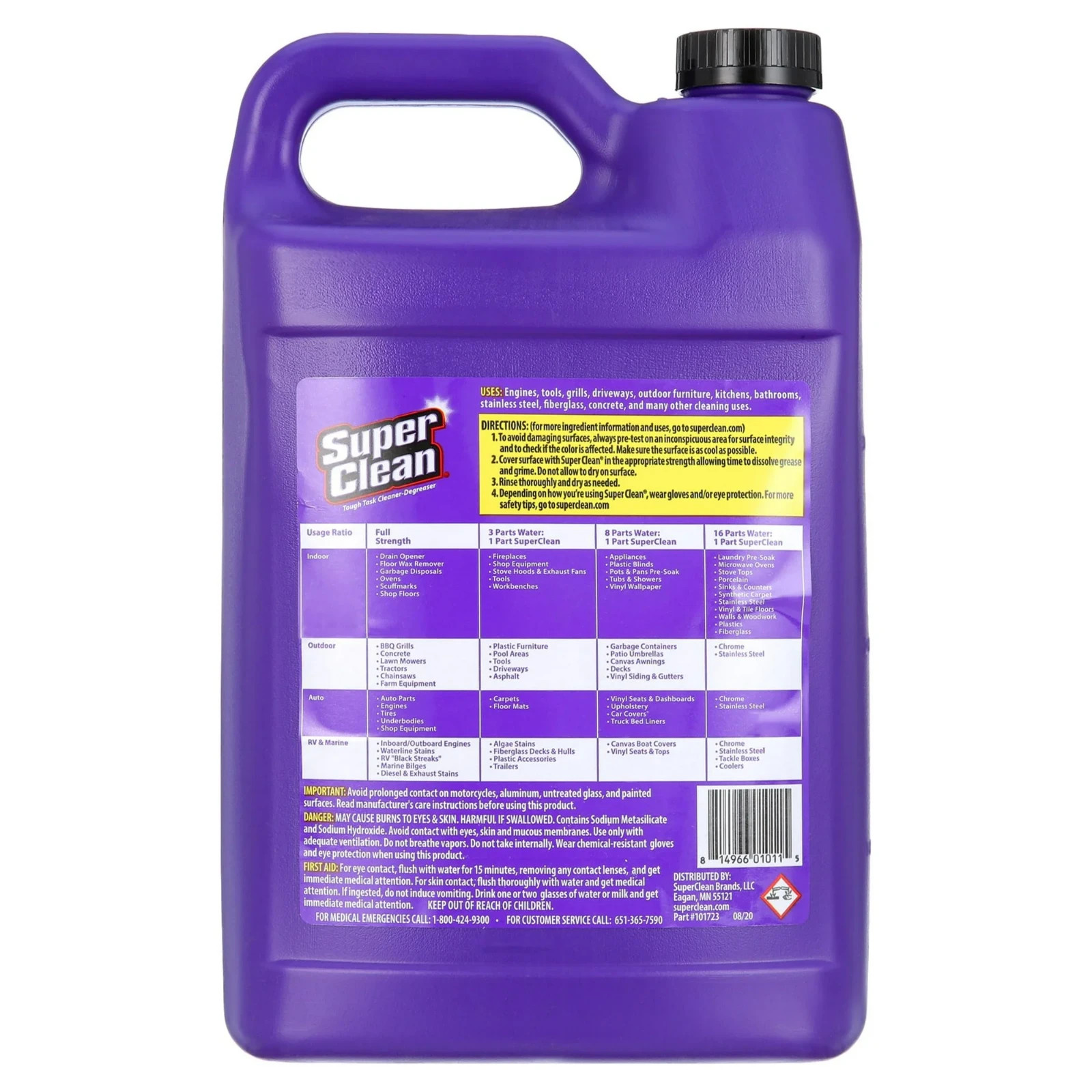 (4 pack) Super Clean Tough Task Cleaner-Degreaser – 1 Gallon | 128 Fluid Ounces
