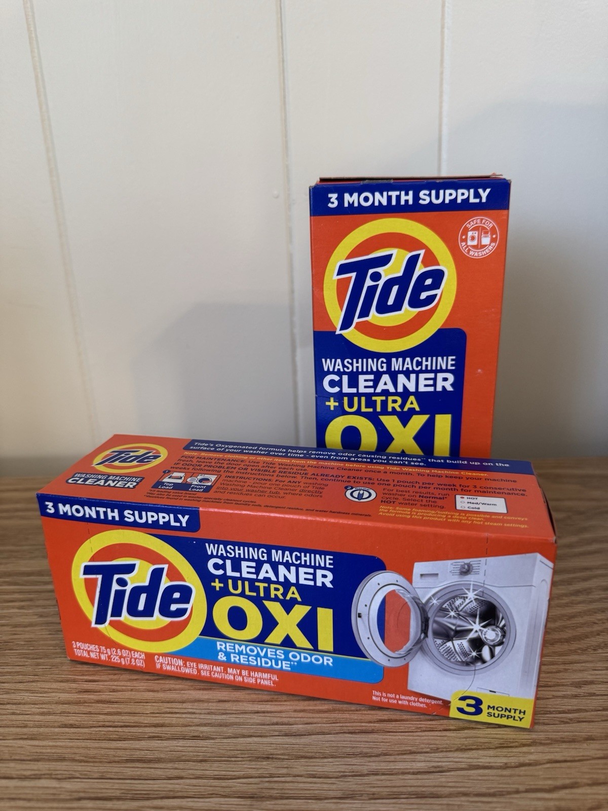 2 Pkg of TIDE Washing Machine Cleaner with Oxi 6 Pouches Total New in Box!