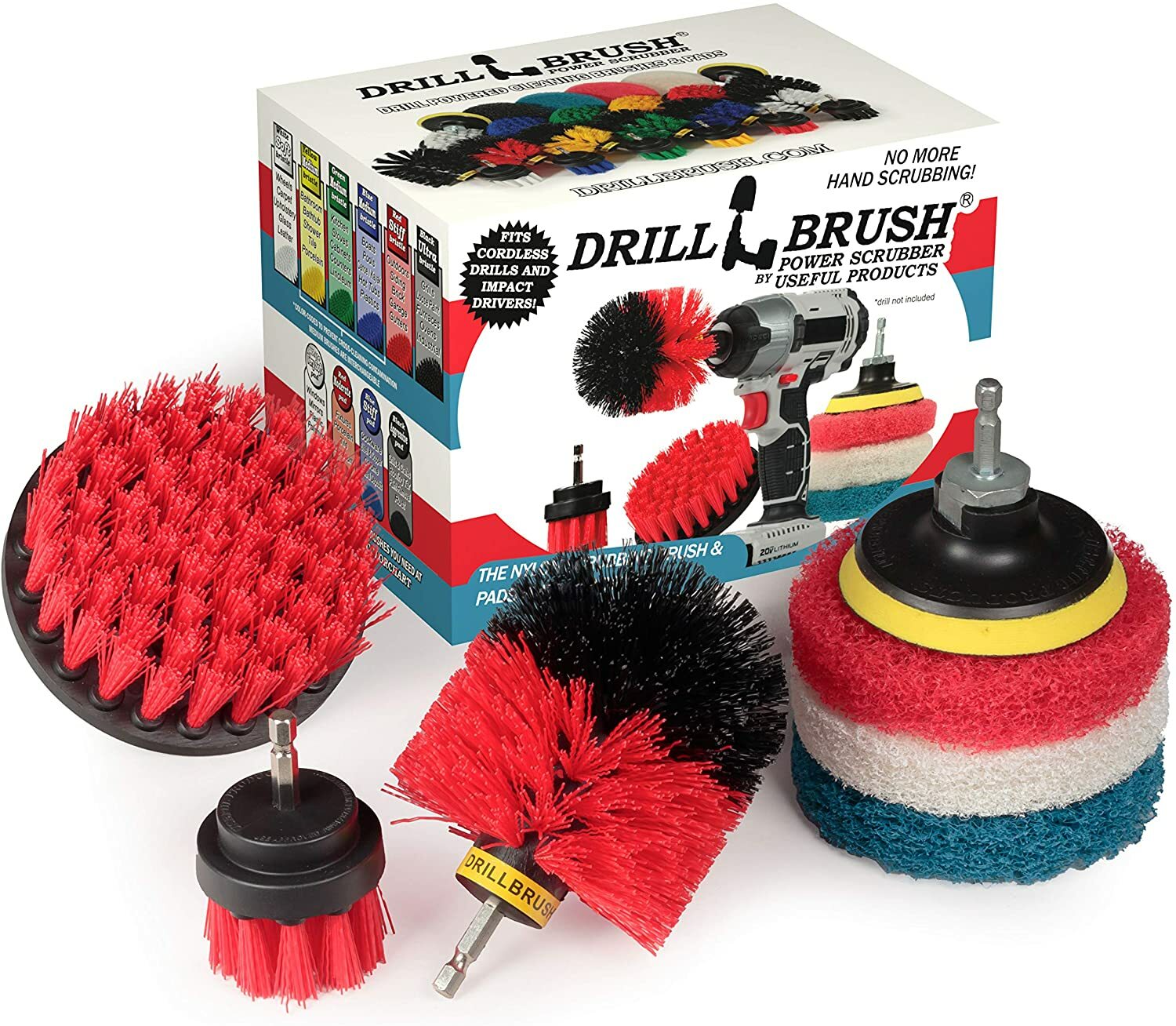 Drillbrush Scrub Brush – Drill Scrub Brush Attachment 7- Stone Cleaning – Deep