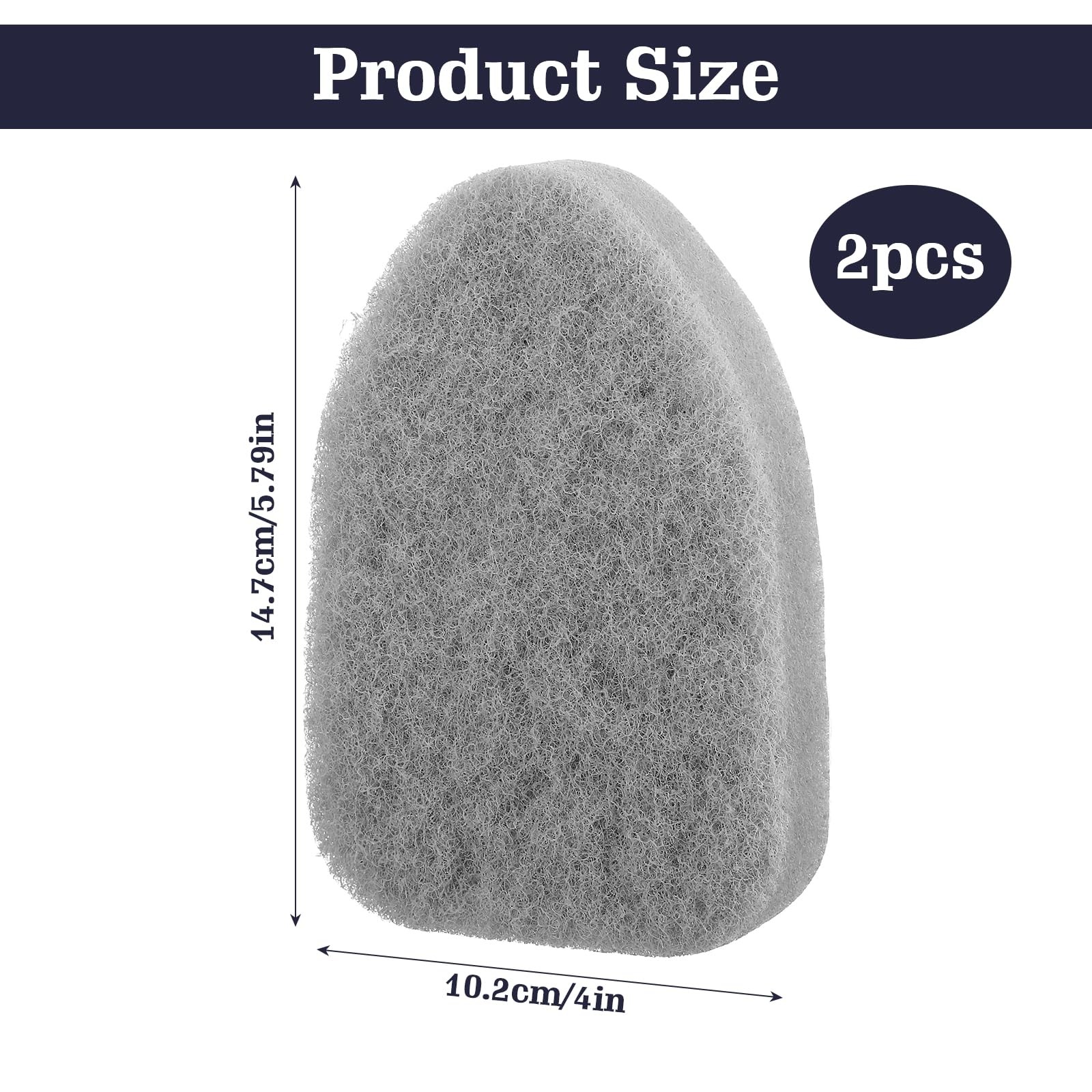2Pcs Tub Scrubber Refill Scouring Pads- Shower and Tub Scrubber Replacement