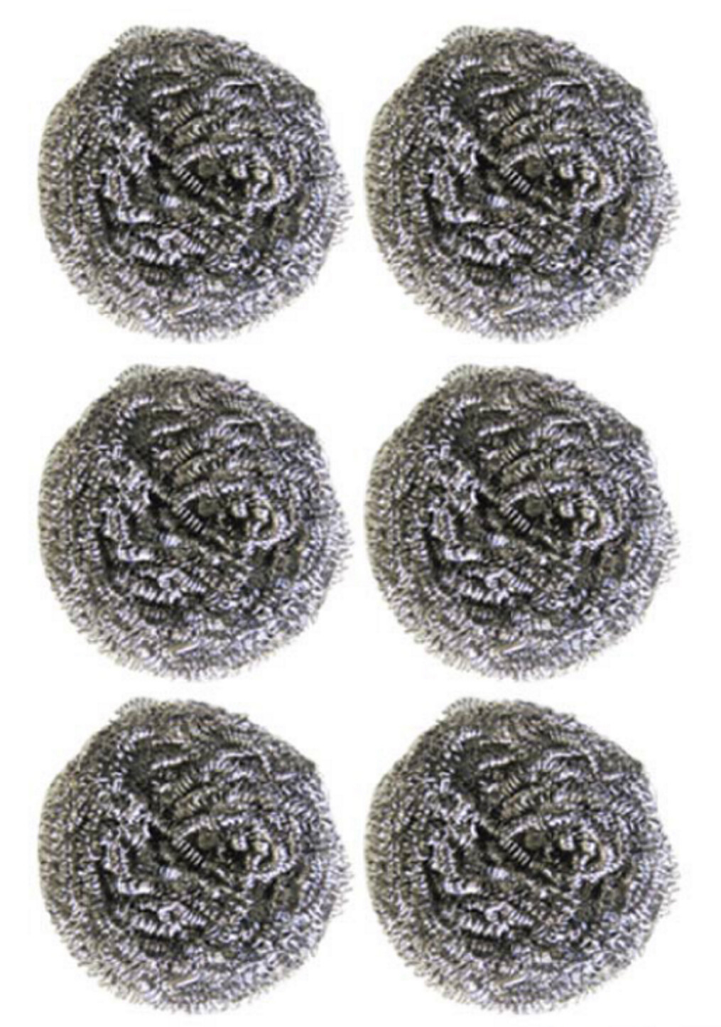 TriSonic Large Metal Scrubber 6-Count Stainless Steel Sponges, Scrubbing Kitchen