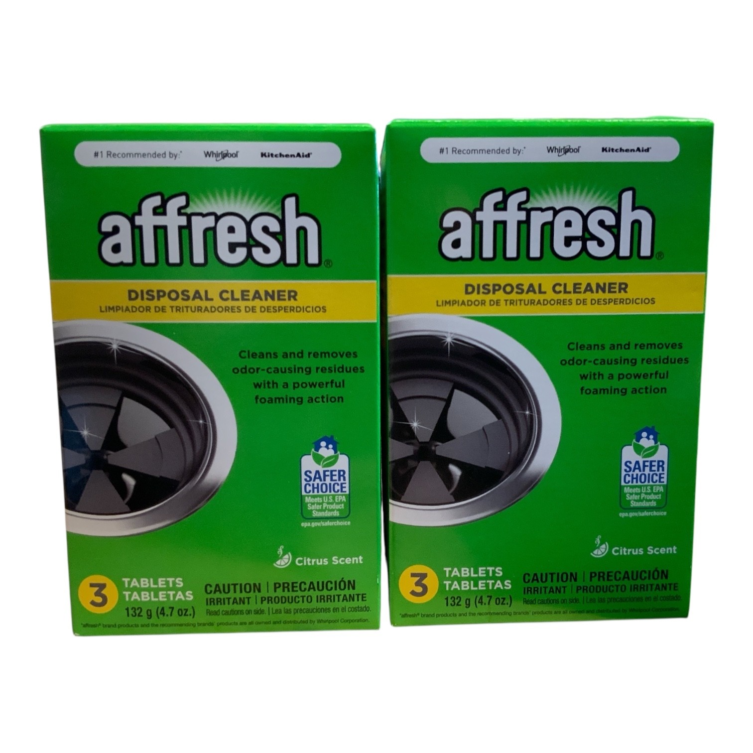 2 boxes Affresh W10509526 Garbage Disposal Cleaner Tablets Citrus Scent