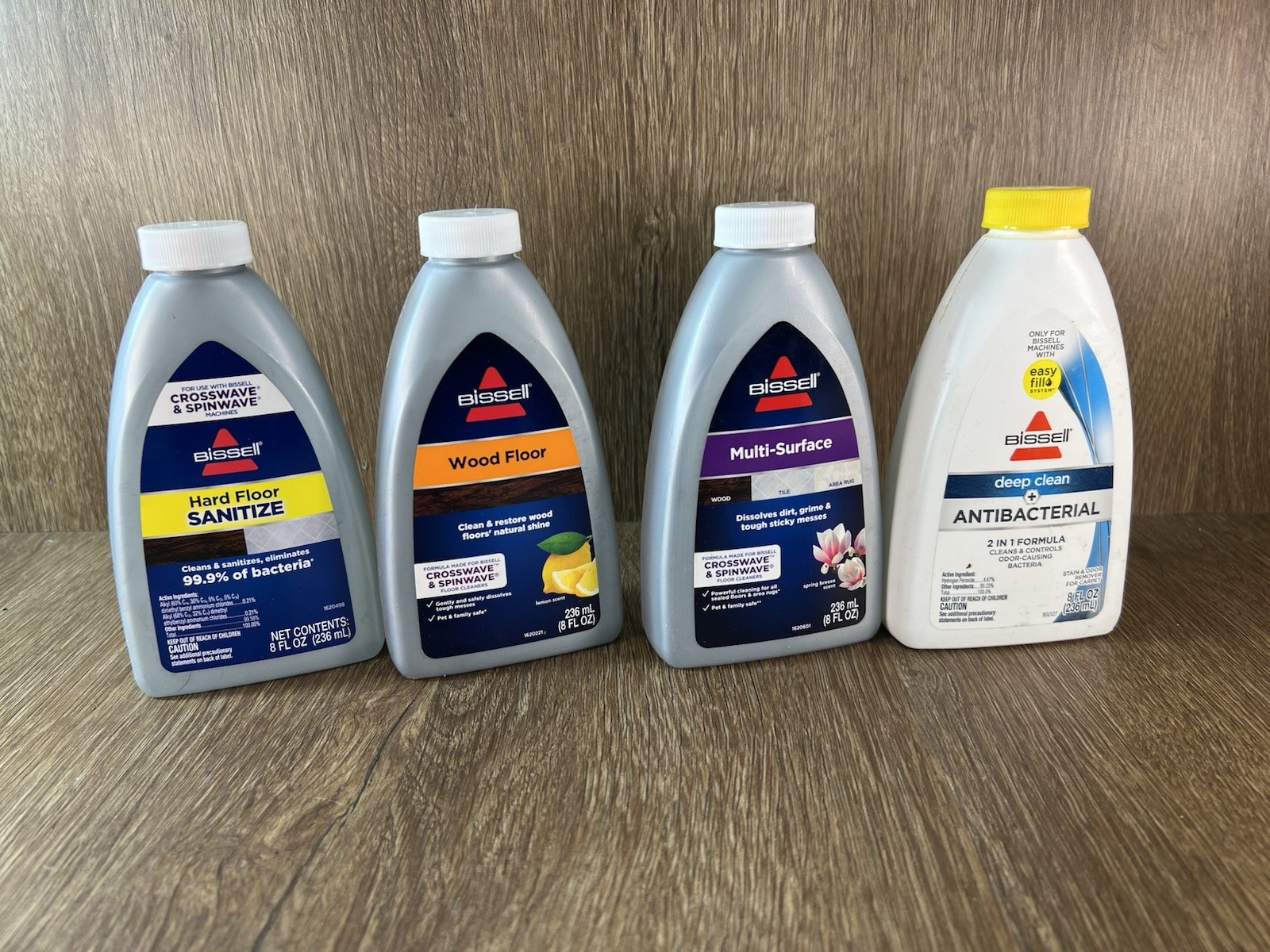 4EA, 8FL OZ Bissell Crosswave & Spinwave Various Cleaners