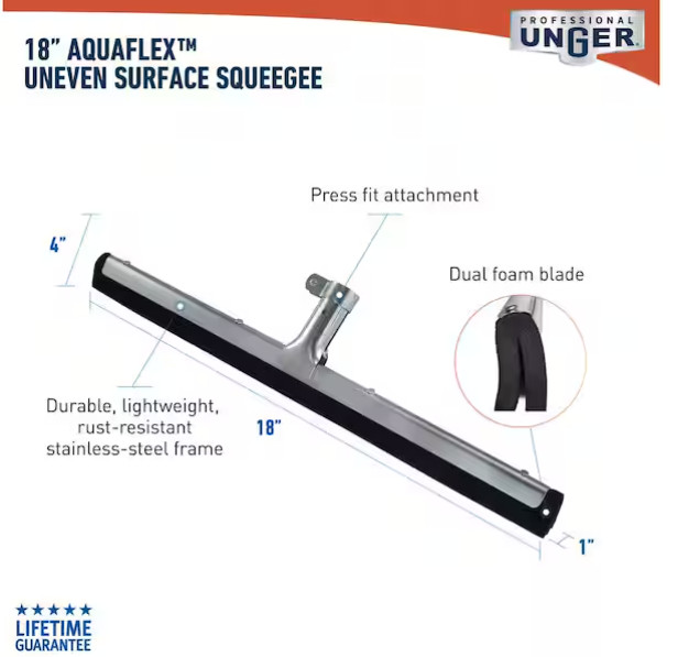 18 in. Moss Rubber Floor Squeegee