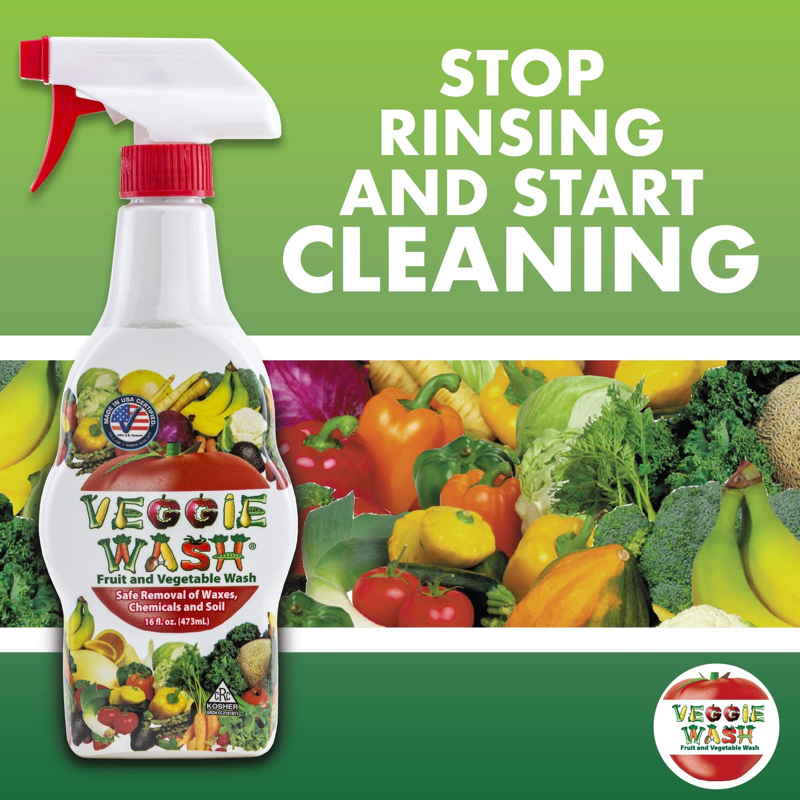 Fruit & Vegetable Wash, 32-Fluid Ounce, Pack of 2