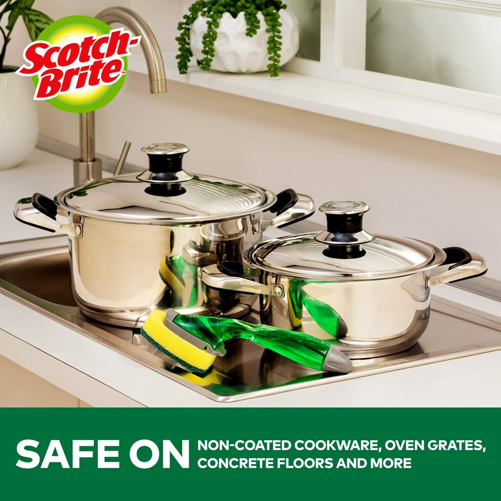 Scotch-Brite Heavy Duty Dishwand Scrubber Refill For Kitchen 2 pk
