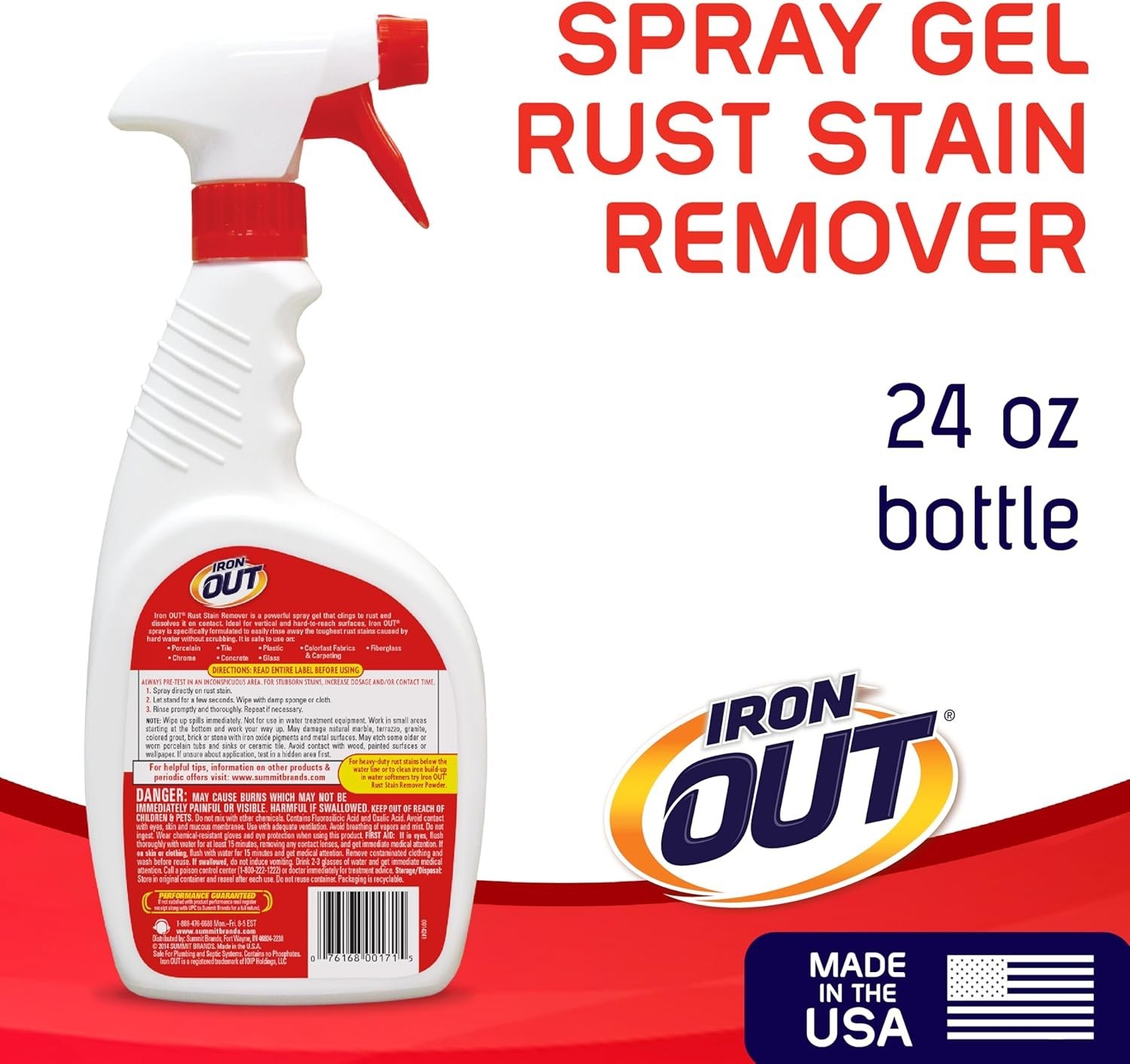 Satisfaction Guaranteed Rust Stain Remover Gel – 24 oz for Hard-to- Areas
