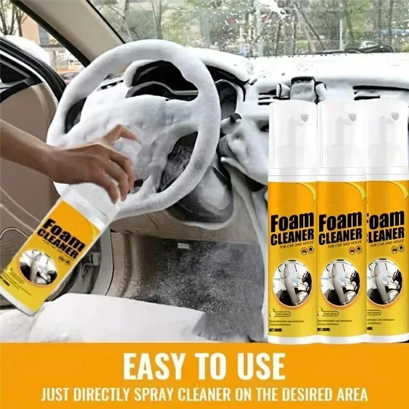 Multi Purpose Foam Cleaner for Deep Cleaning of Car Leather Seats and Interior