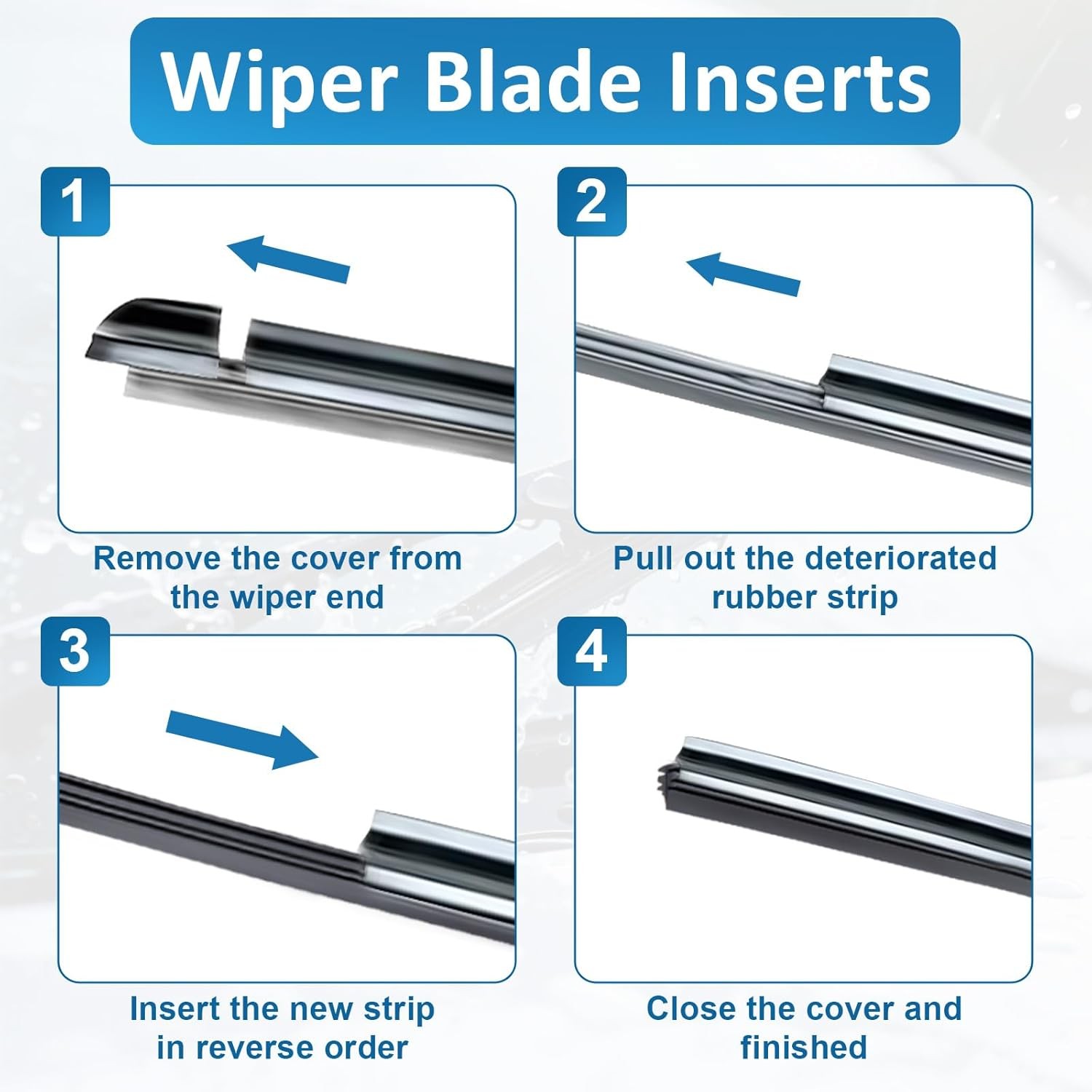Universal Wiper Blade Refill Strips