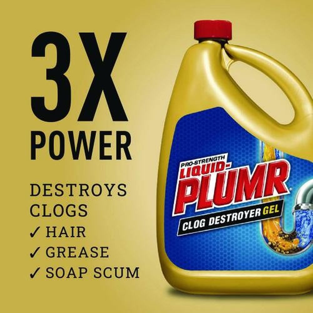 Liquid Plumr 00228CT 80 oz. Gel Pro-Strength Full Clog Destroyer (6/CT) New