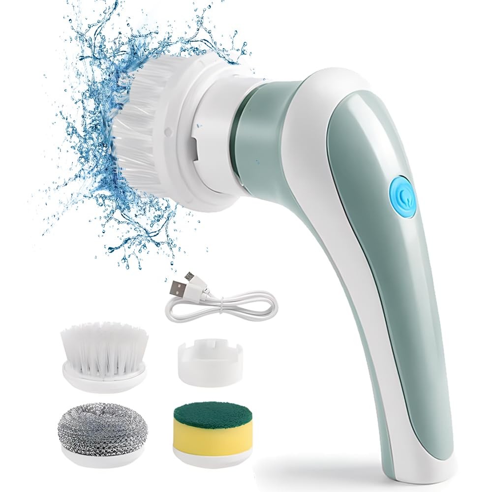 Spin Scrubber, Cordless Cleaning Brush with 3 Replaceable Brush Heads, Rechar…