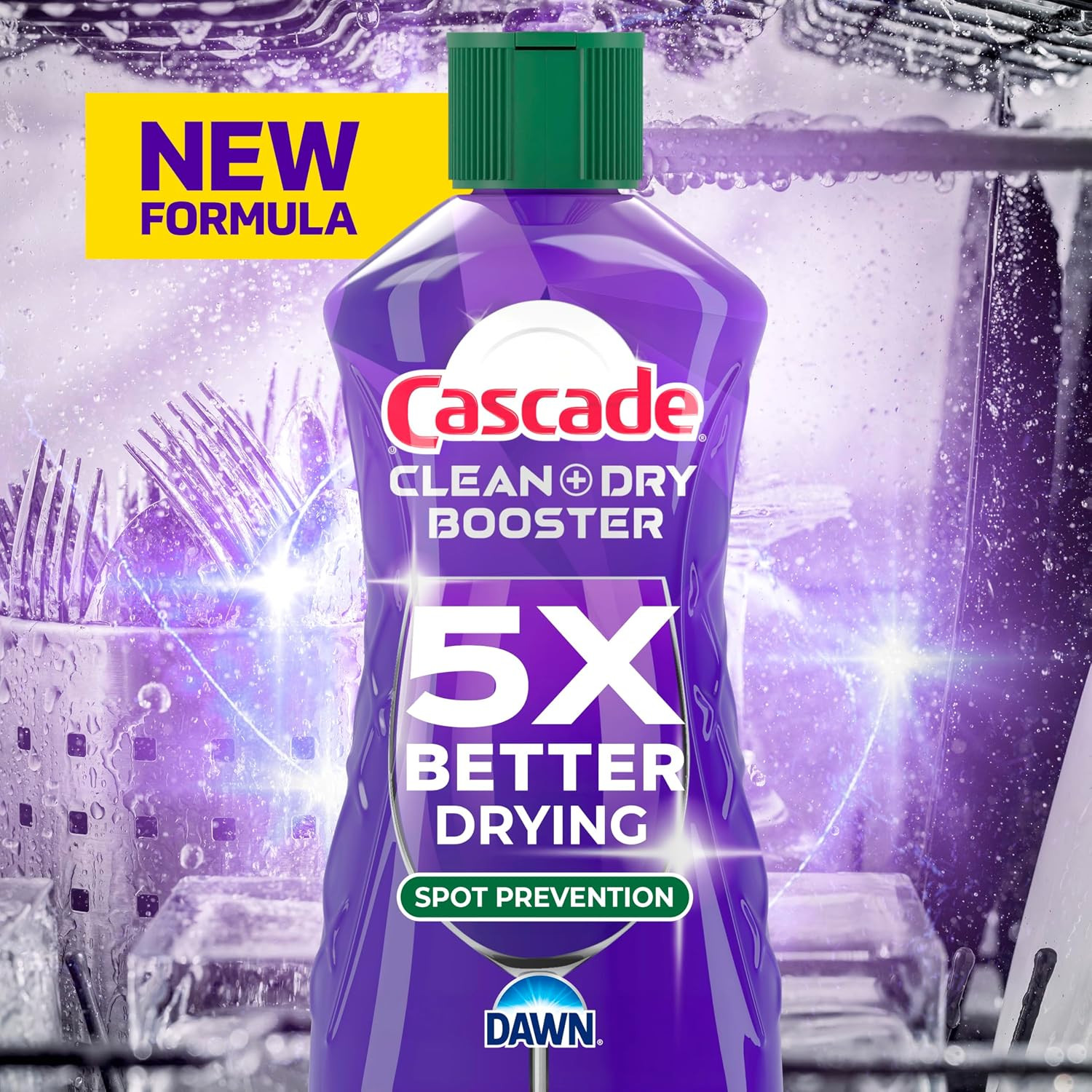 Cascade Clean & Dry Booster Rinse Aid Dishwasher Detergent 30.5 fl oz NEW
