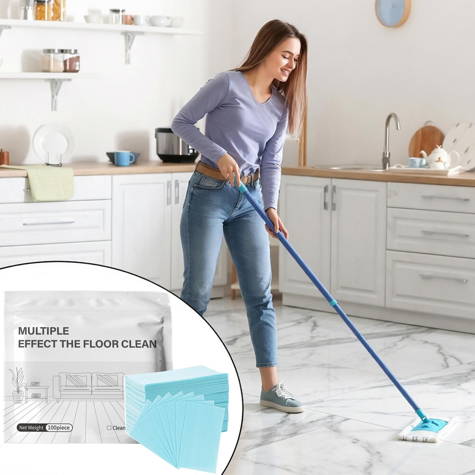 Multiple Effect The Floor Clean, 100 Piece Floor Cleaning Tablets Multi-Surface