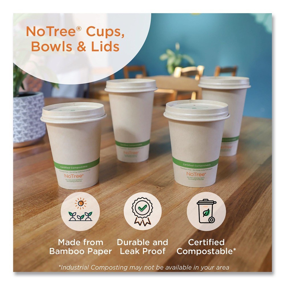 World Centric CUSU10 10 oz. NoTree Paper Hot Cups – Natural (1000/Carton) New