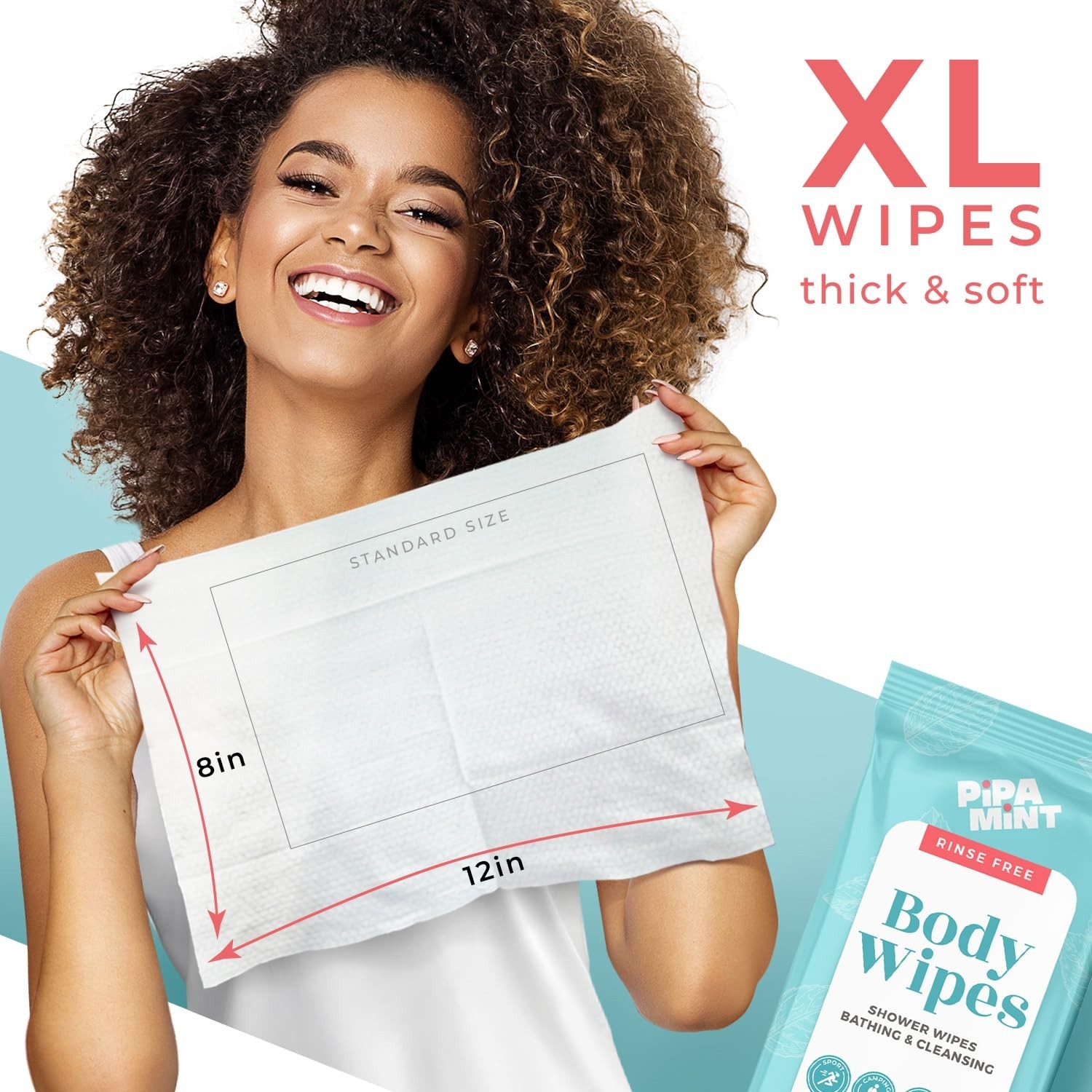 Portable XL Cleansing Wipes – 50 Count, Perfect for Travel and Active Lifestyles