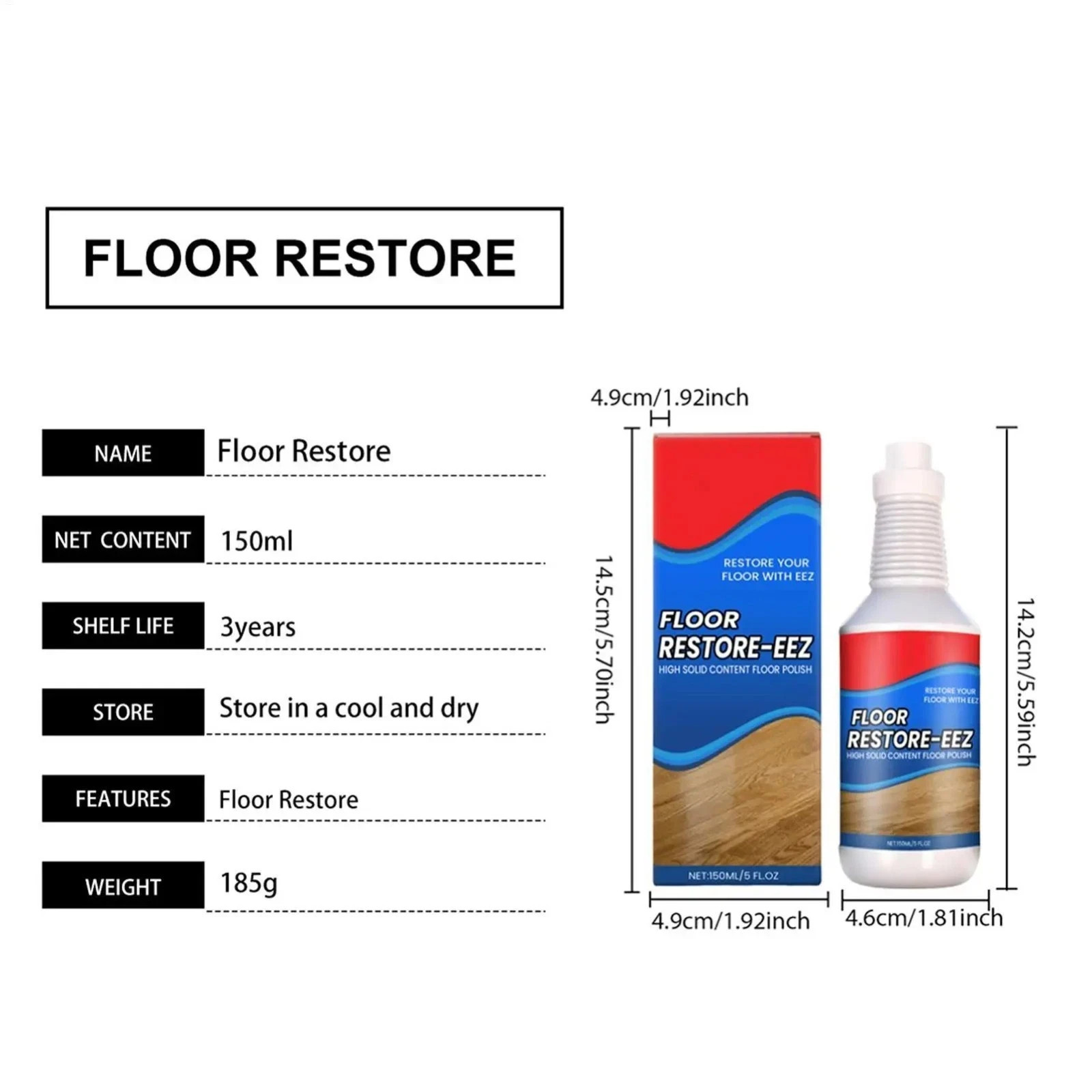 Clean-Eez Ultimate Floor Restorer & Polish – Revitalize,Protect,Shine Wood 150ml