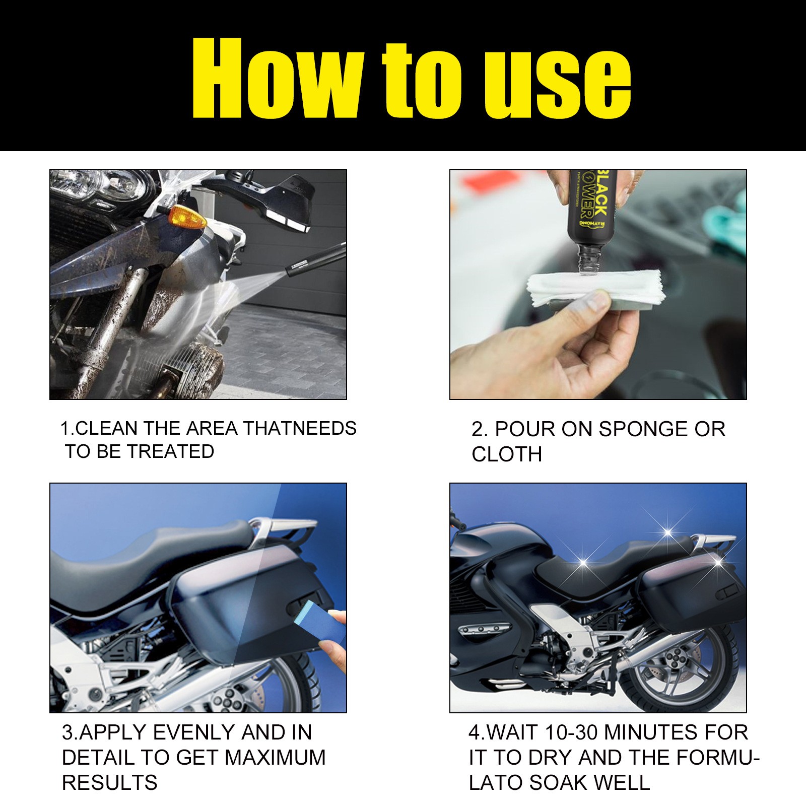 Plastic Restorer for Car & Motorcycle – Trim & Dashboard Restorer