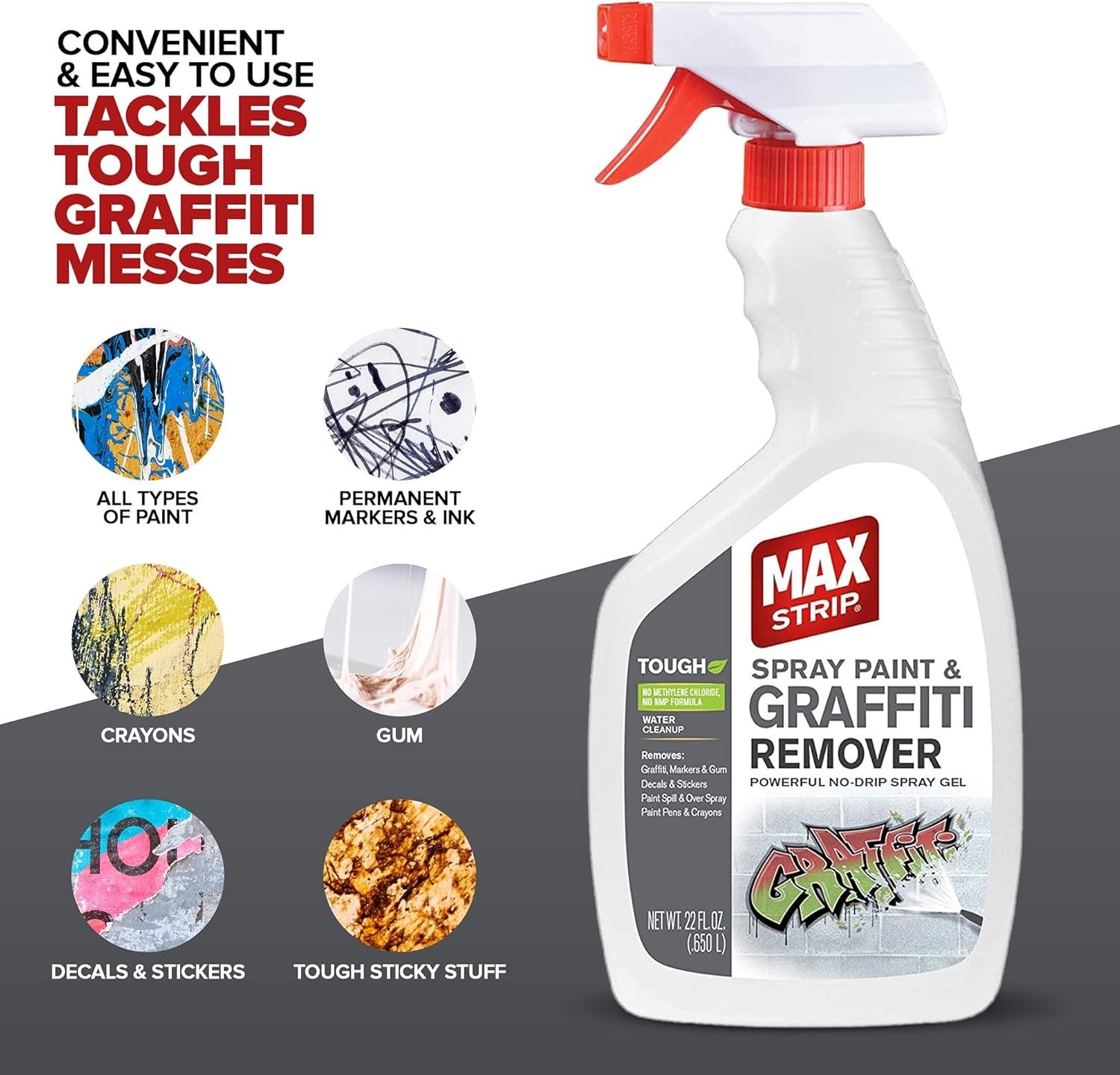 Fast-Acting 22 oz No-Drip Gel for Graffiti, Markers & More – Citrus Scent