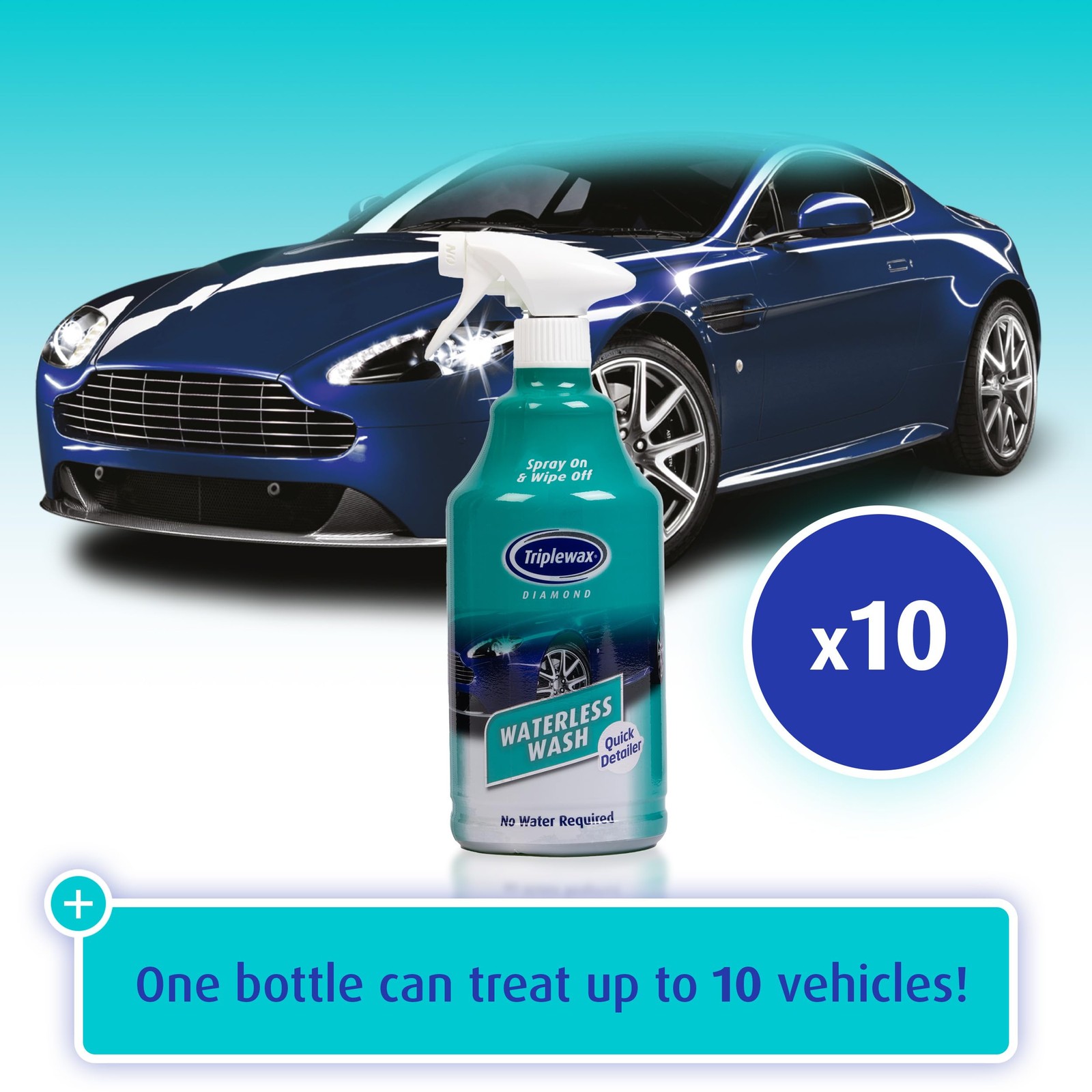 Waterless Wash NoRinse Car Cleaner Auto Detailing Instant Shine Spray 34 Oz