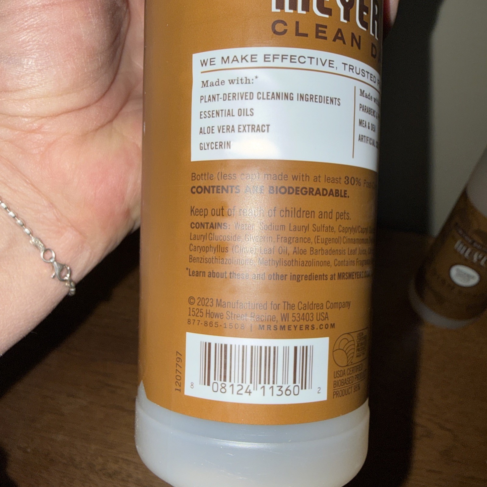 Mrs Meyer’s Dish Soap Limited Edition Fall Leaves & Acorn Spice 16oz New (4)