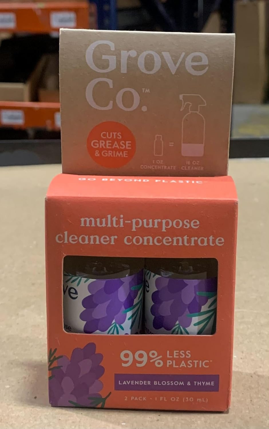 Multi-Purpose Cleaner, Refill Concentrate (2 X 1 Oz) + Glass Spray Bottle (16 Oz