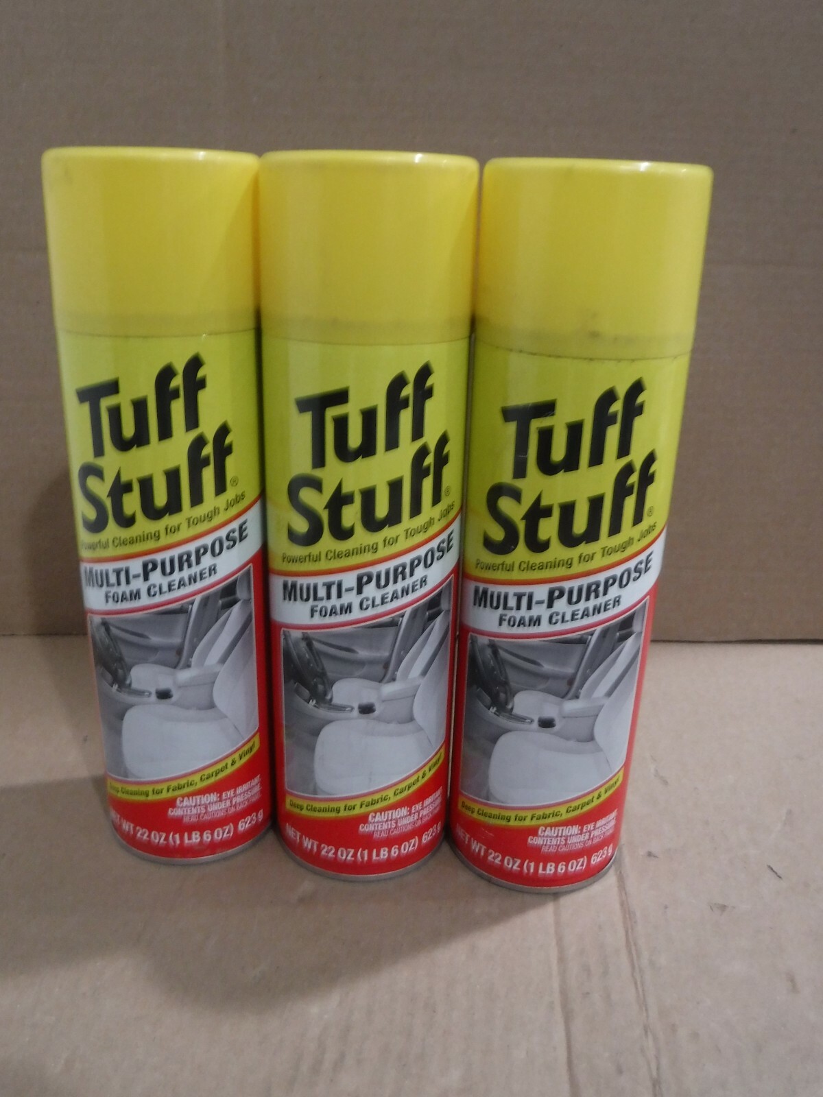(LOT OF 3)Tuff Stuff Cleaner, Foam, Multipurpose DEEP CLEANING – 22 oz Each. NEW