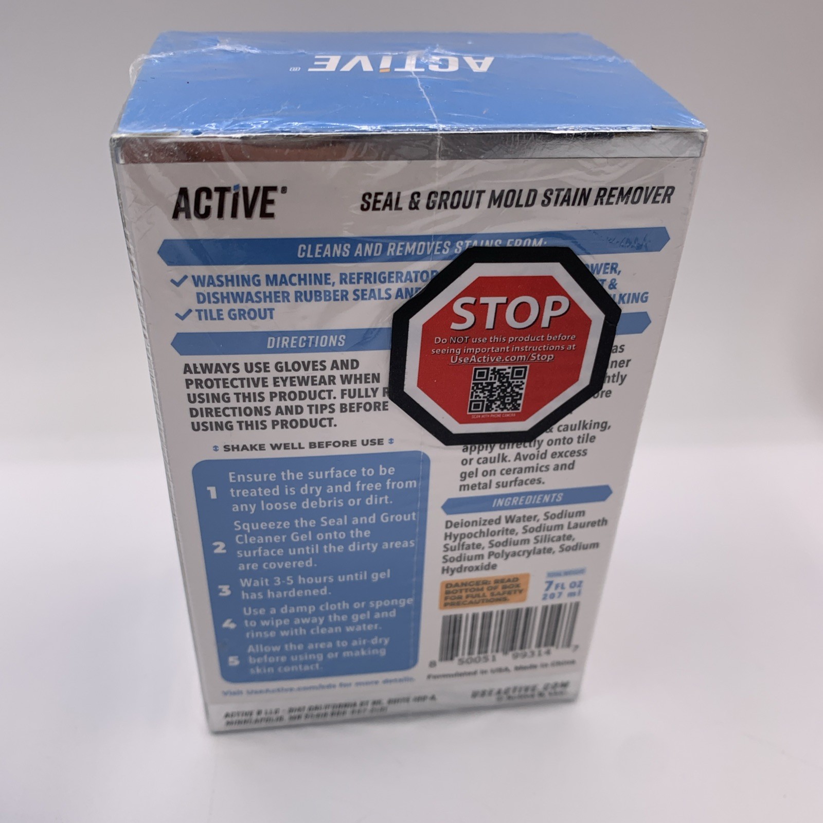 Active Seal & Grout Mold Stain Remover – Deep Cleaning – 7 oz