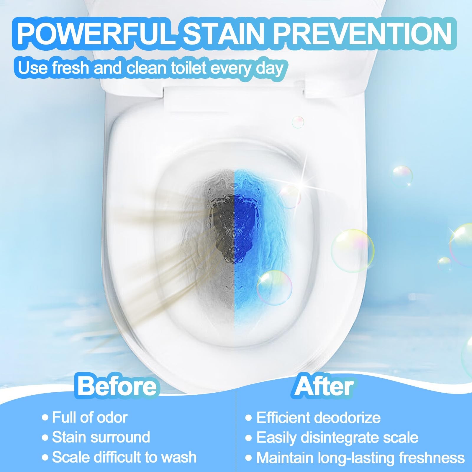 Toilet Bowl Cleaners-6 Pack, Automatic Toilet Tank Cleaner Tablets in Bottles…