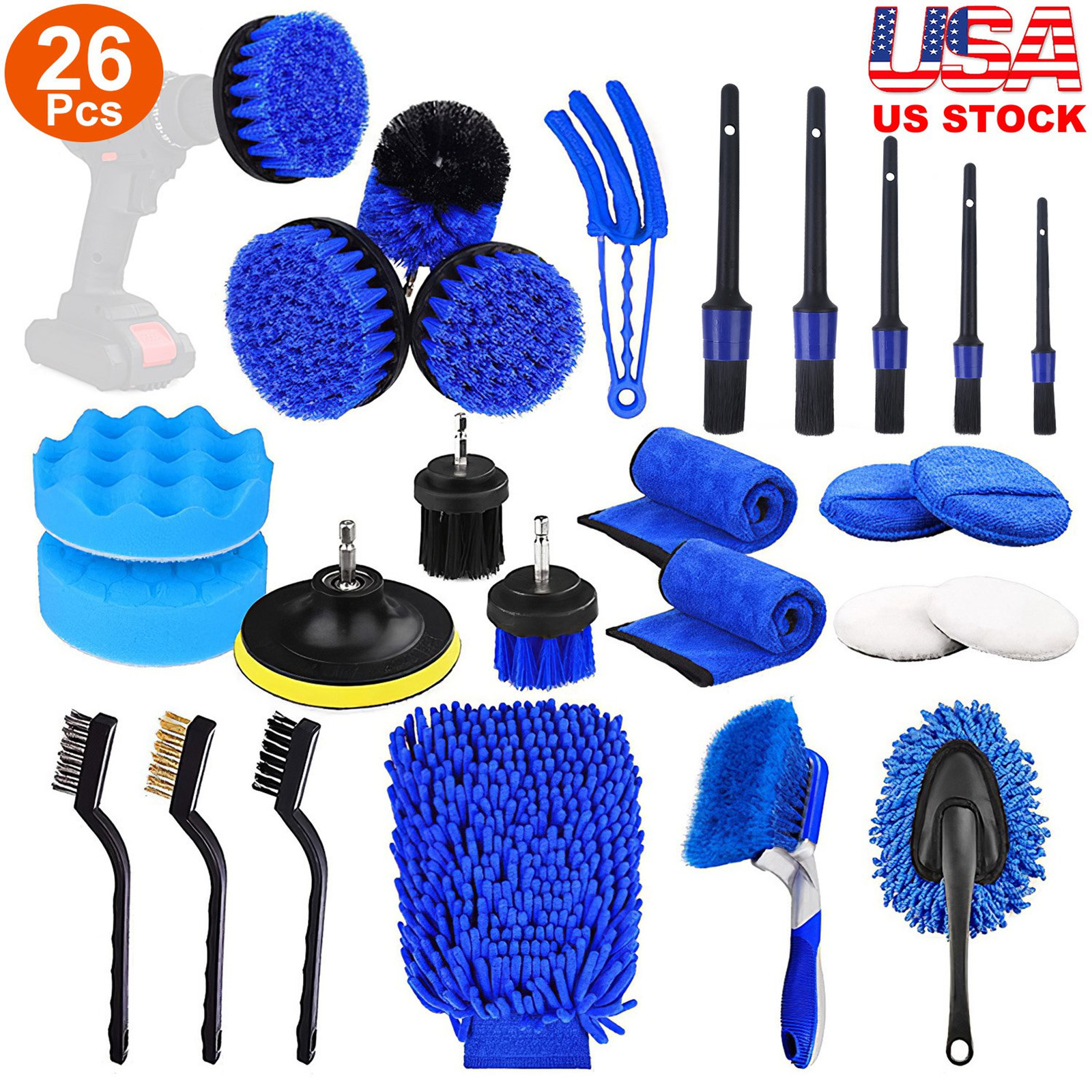 26 Pcs Car Detailing Brush Kit