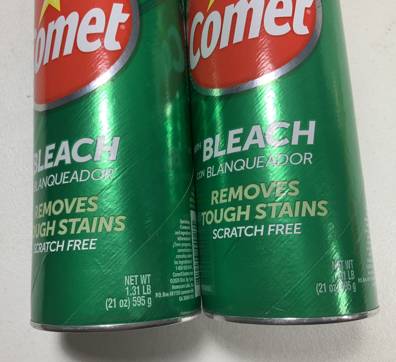 (2) Comet Cleaner With Bleach Kitchen Bathroom Cleaner 21oz