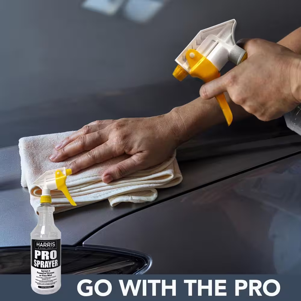 Harris Chemical Resistant Pro Spray Bottle With Adjustable Tip, 32 oz, 4 Pack