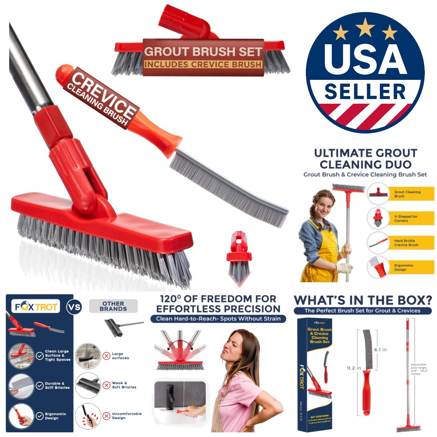 Lightweight and Durable Grout Cleaning Tools Set – Perfect for Home Maintenance