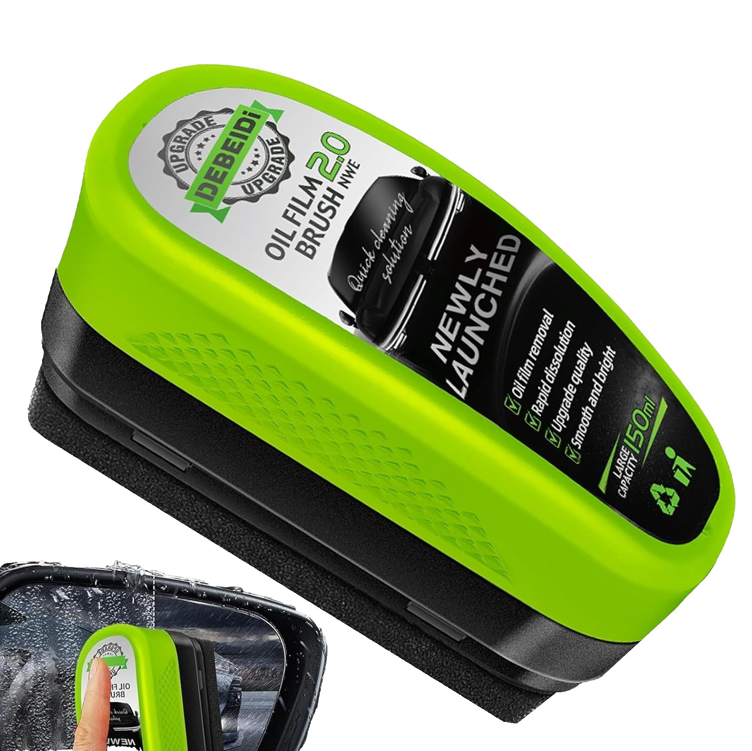 2025 New Automotive Oil Film Cleaning Brush, Clear Vision Glass Cleaner