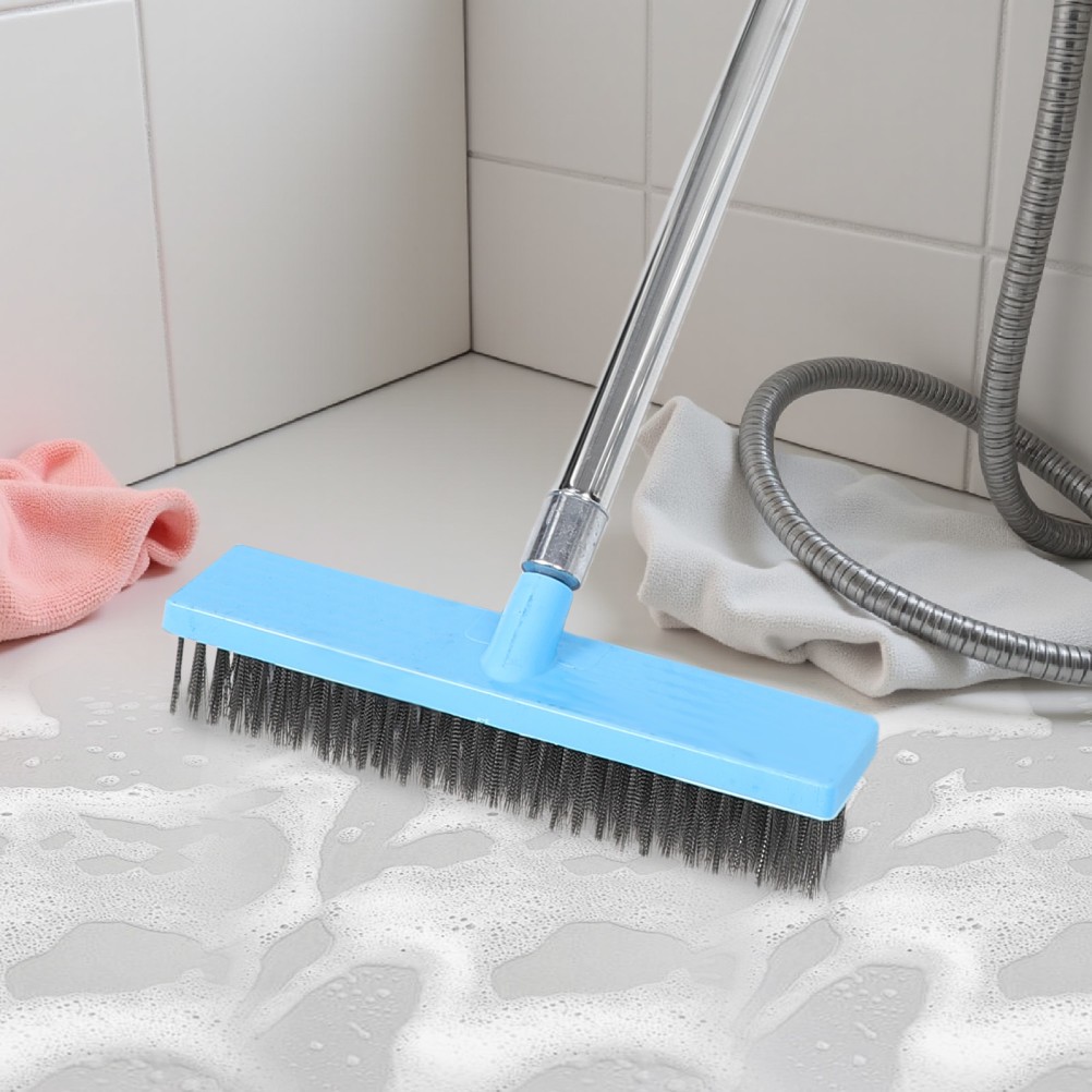 Floor Scrubbing Cleaning Brush Tile Scrubber with Handle Bathroom for Shower