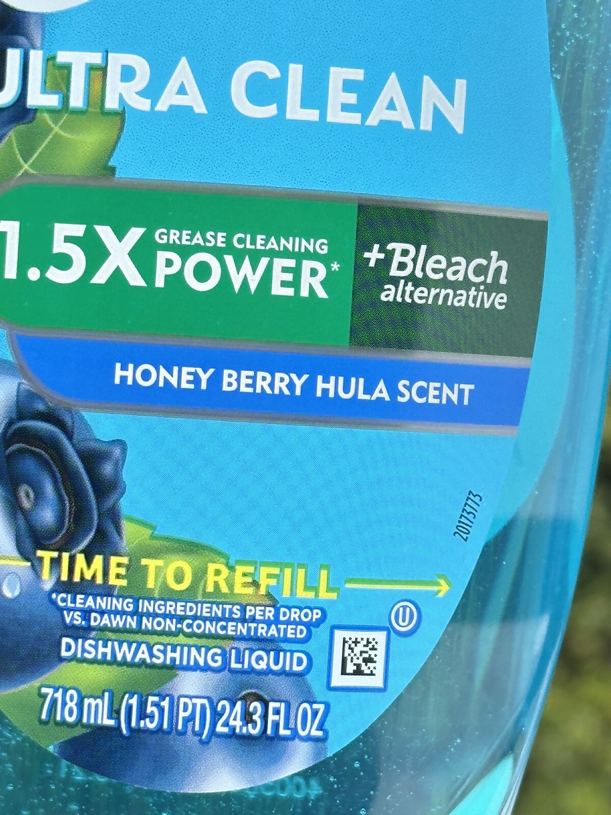 GAIN Honey Berry Hula Scent + Bleach Dishwashing Liquid EZ-Squeeze 24.3fl.oz-2