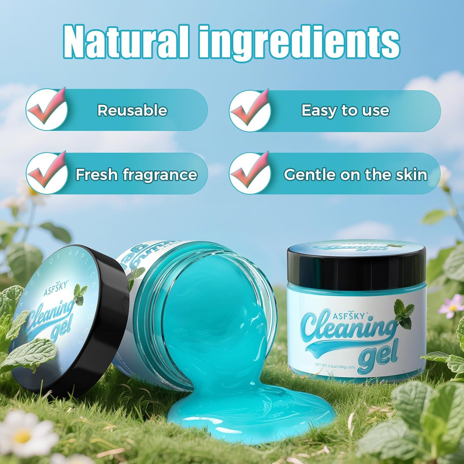 Car Cleaning Gel (Blue,Mint) Cleaning Putty Universal Dust Cleaning Car Interior
