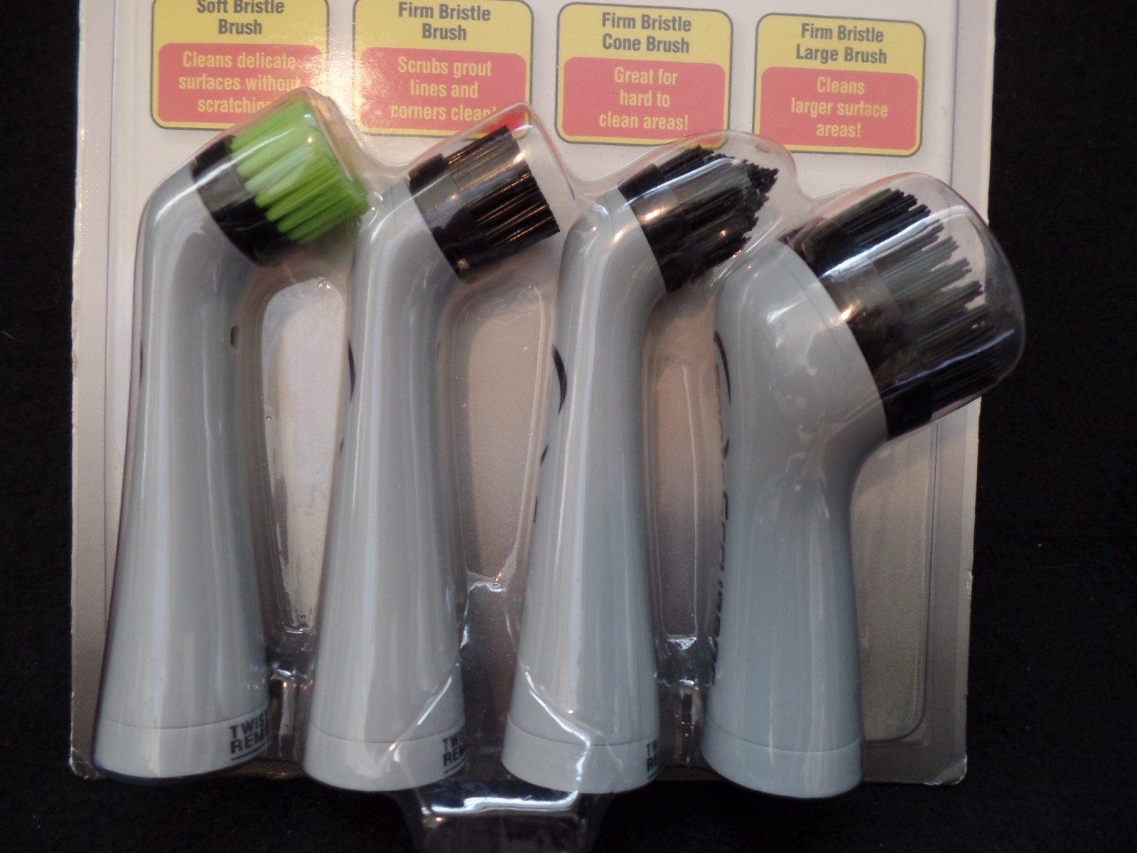 New in Package Sonic Scrubber Power Cleaner Interchangeable Brush Heads