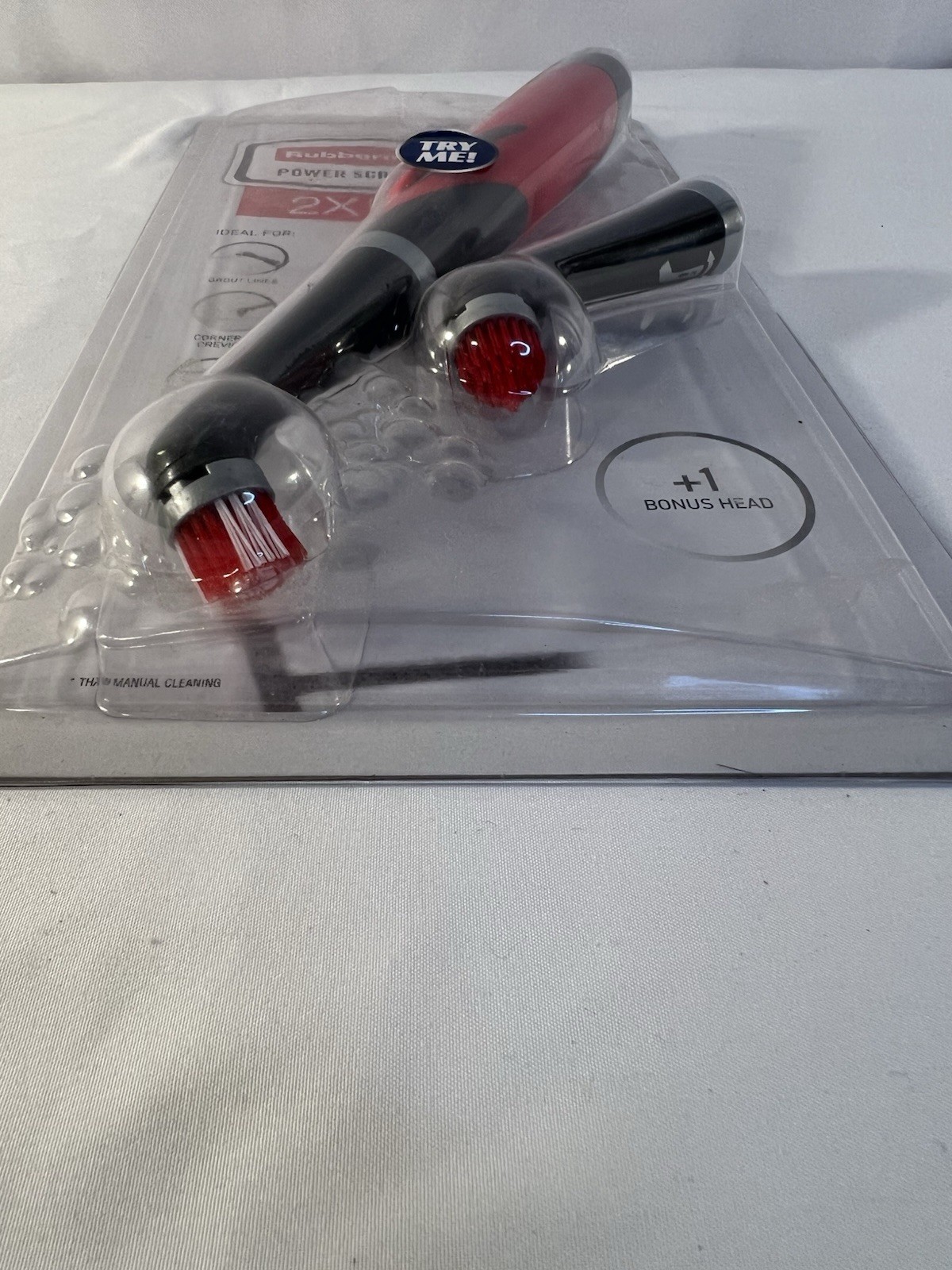 Rubbermaid Reveal Cordless Battery Power Scrubber Black/Red, Multi-Purpose Scrub