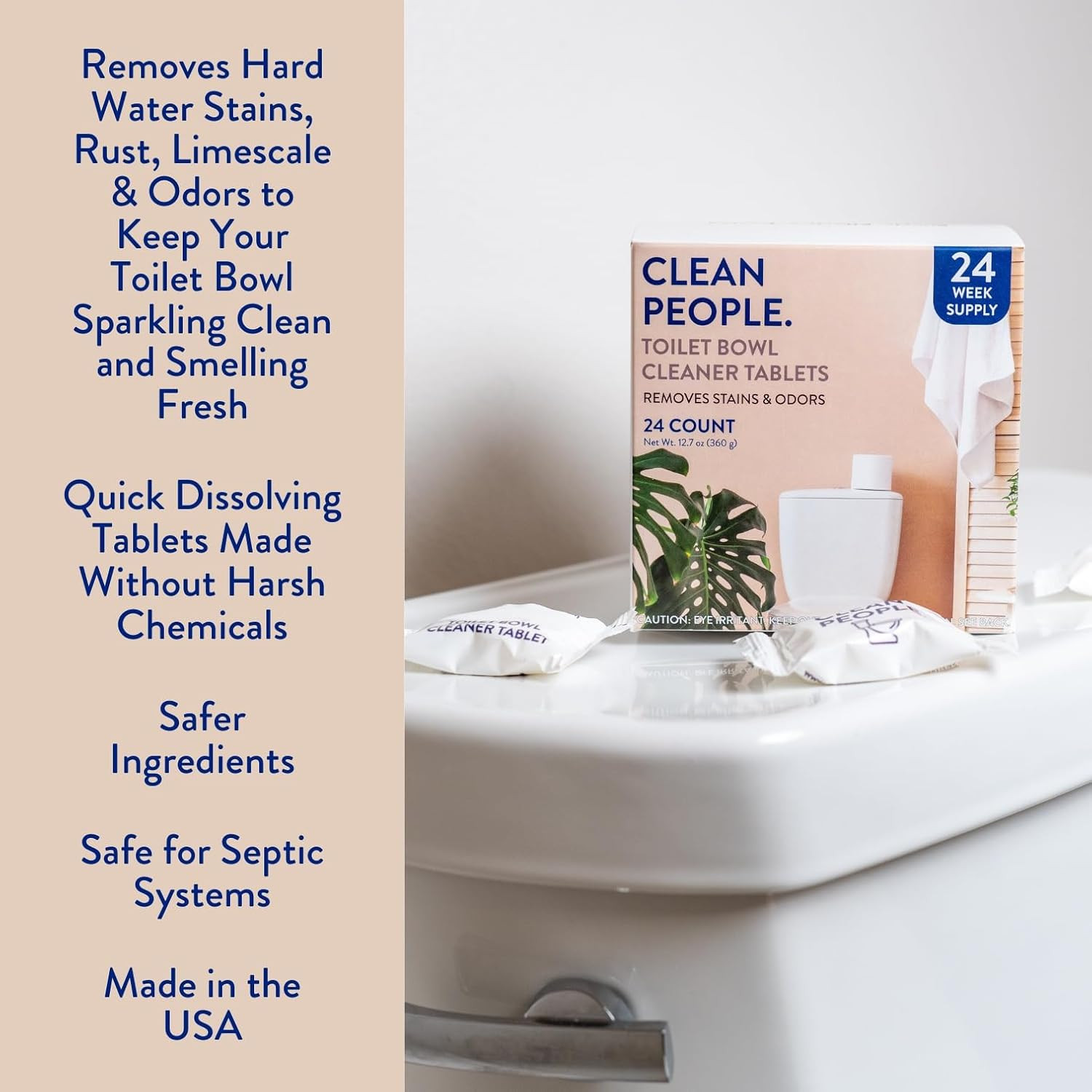 Toilet Bowl Cleaner | Eco Friendly Toilet Bowl Cleaner Tablets for Removing Hard