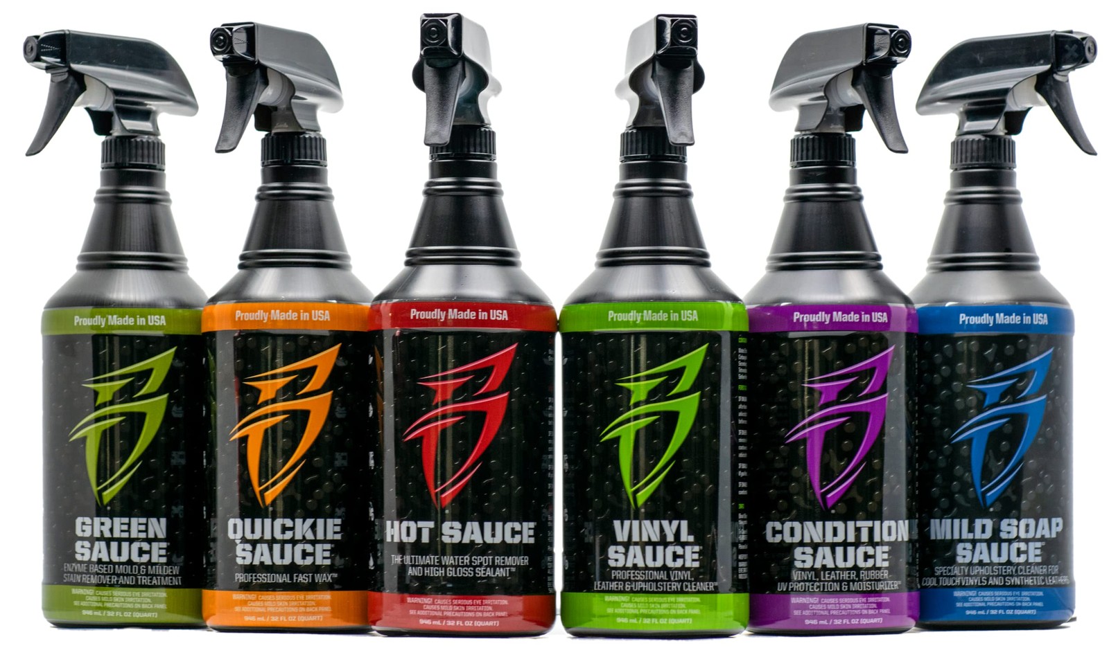 Bling Sauce Hot Sauce Hard Water Spot Remover with Wax Sealants, 32 oz