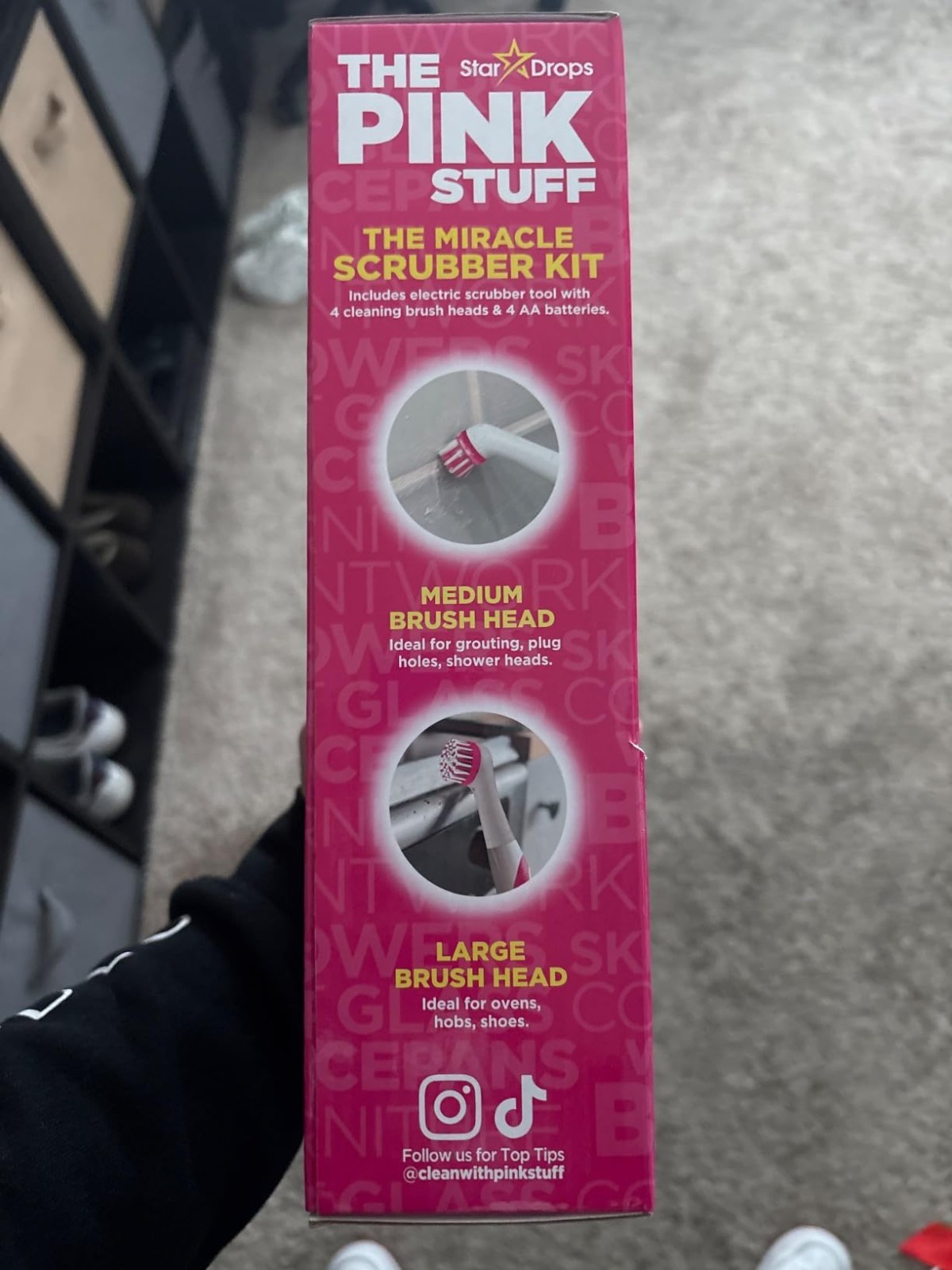 The Pink Stuff Cleaning Electric Scrubber 4 Piece Brush Head Kit