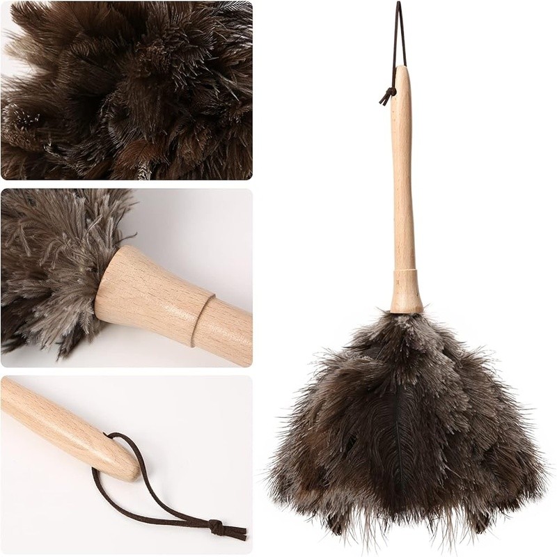 High Quality Natural Ostrich Feather Duster Soft Washable Cleaning Tool Home Use