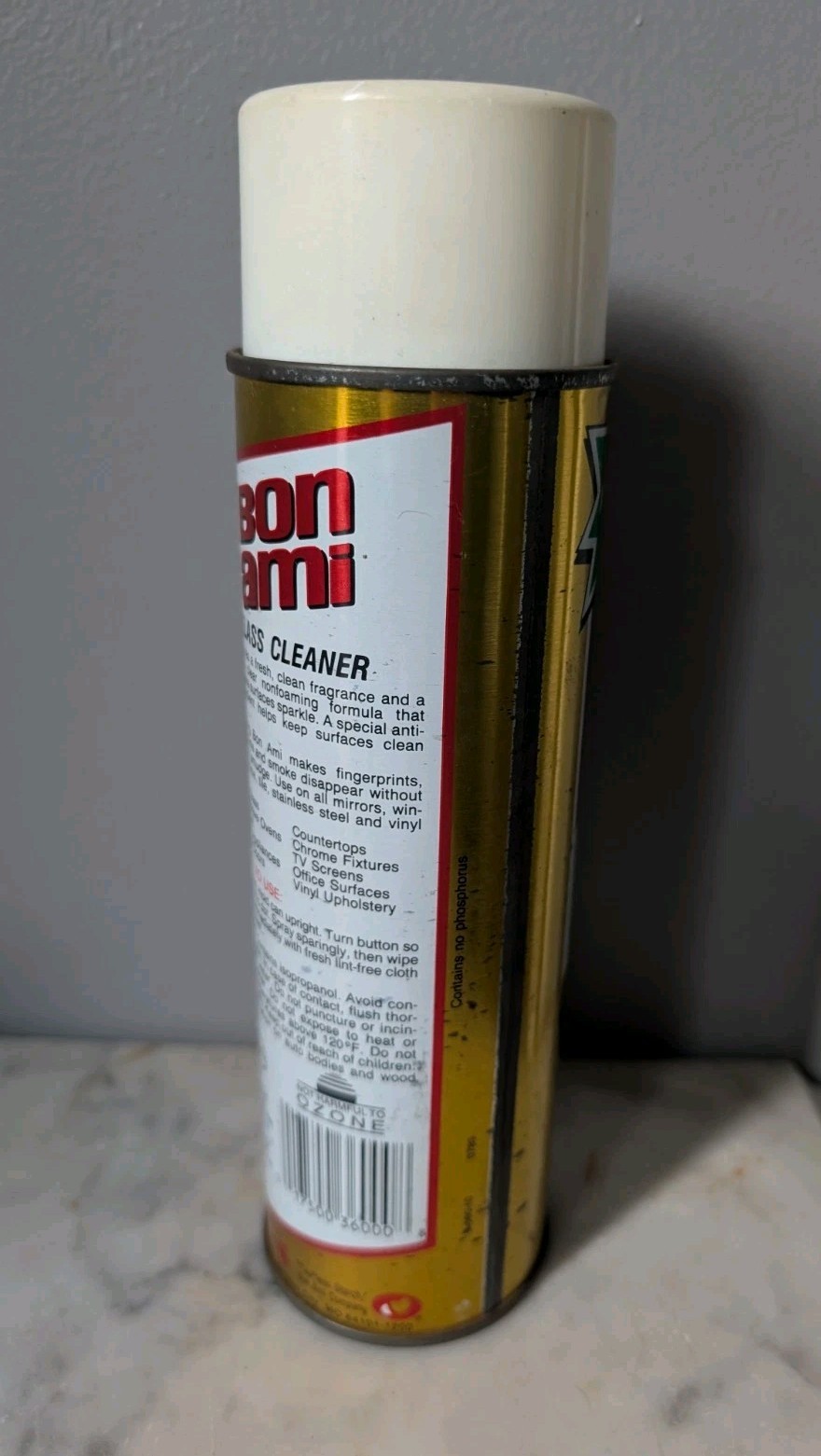 Vintage Bon Ami Company Glass Cleaner 20oz Spray Can