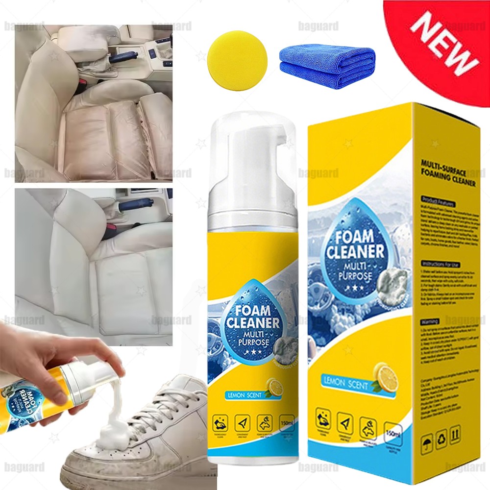 4-in-1 Multi-Enzyme Foam Cleaner, All-Purpose Spray 5.07oz with Sponge & Towel