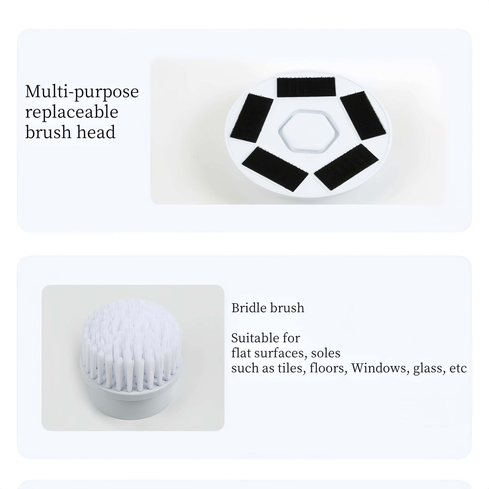 Electric Spin Scrubber for Cleaning with 1500mAh Batteries 8 Brushes/Brush head