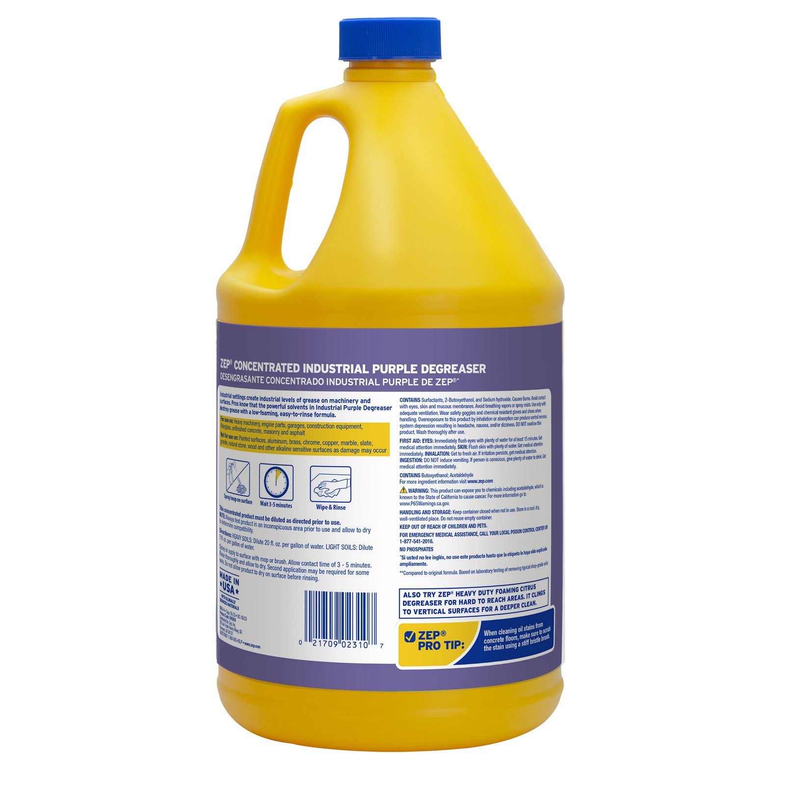Zep Industrial Purple Cleaner and Degreaser Concentrate