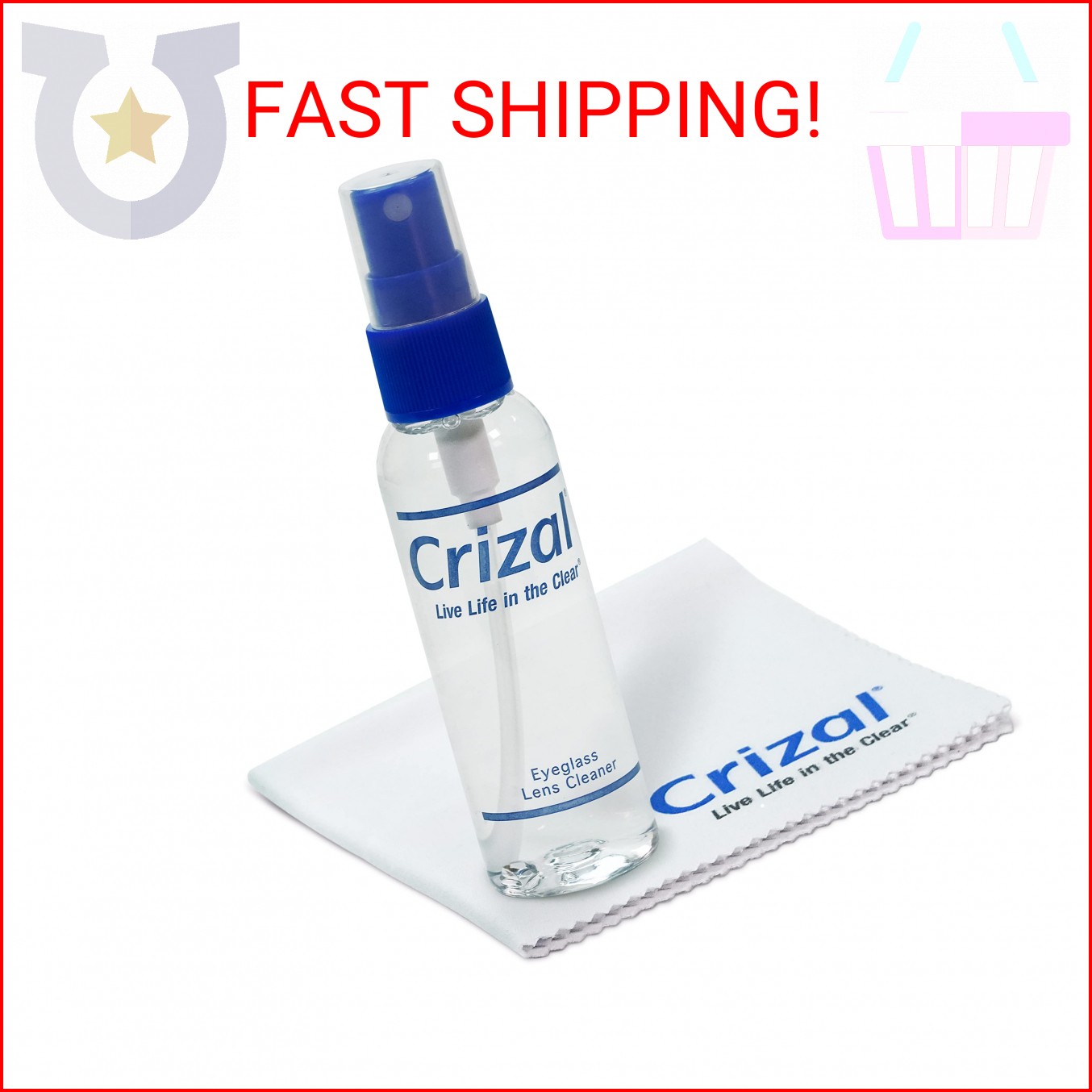 Crizal Eyeglass Lens Cleaner Bundle, Doctor Recommended for Anti Reflective Lens