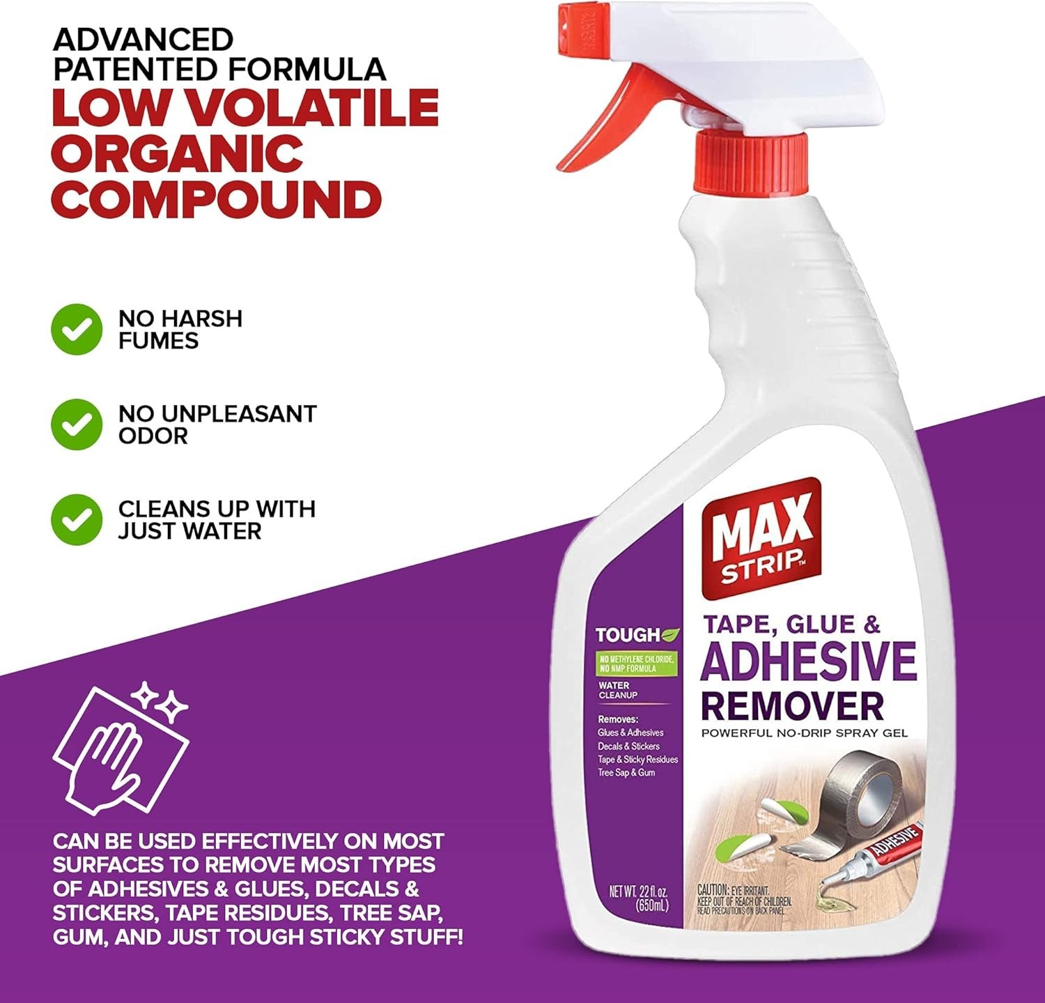 Tape, Glue & Adhesive Remover 22oz | Fast-Acting | Removes All Kinds of Glues…